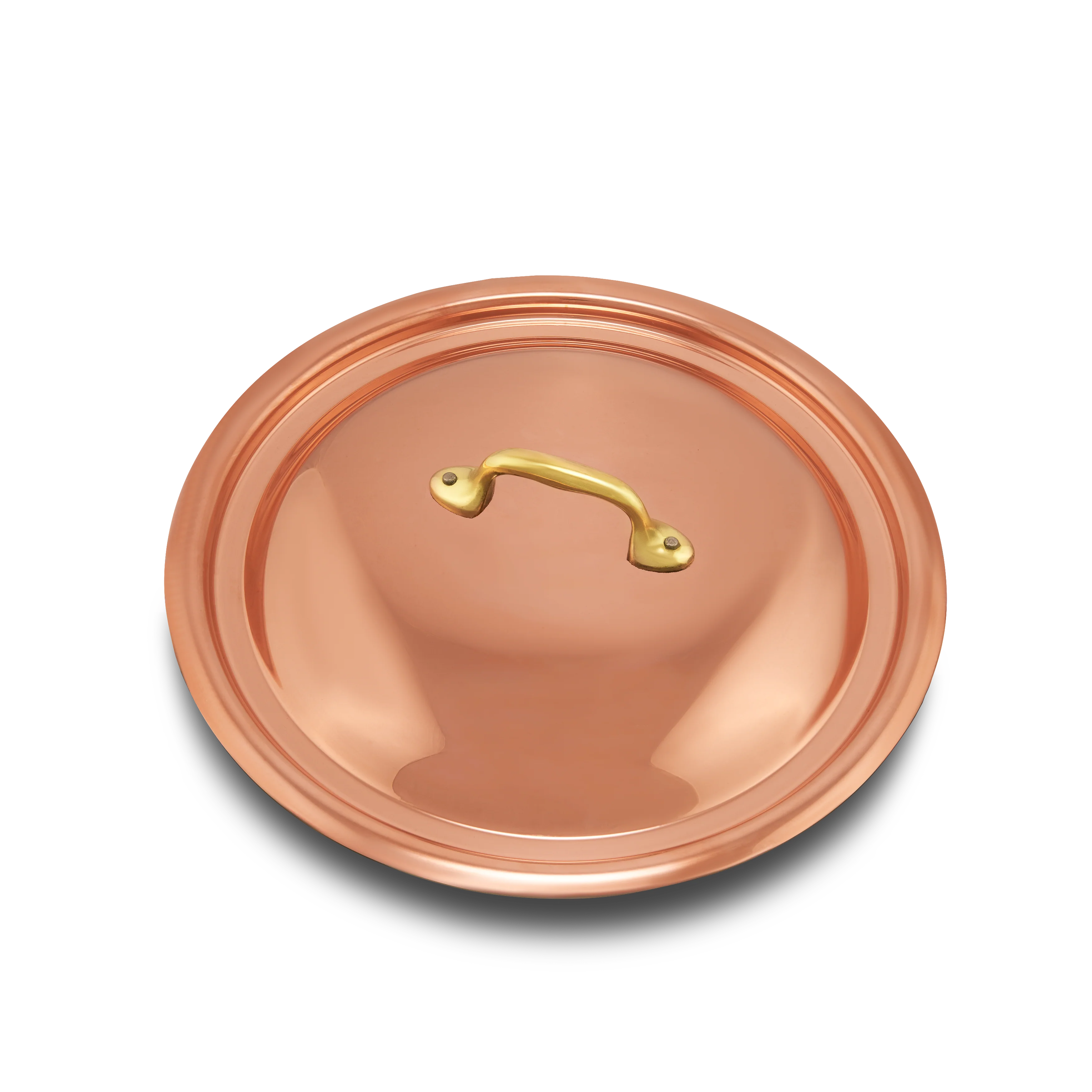 Mauviel Copper Curved Lid With Brass Handle - Image 2