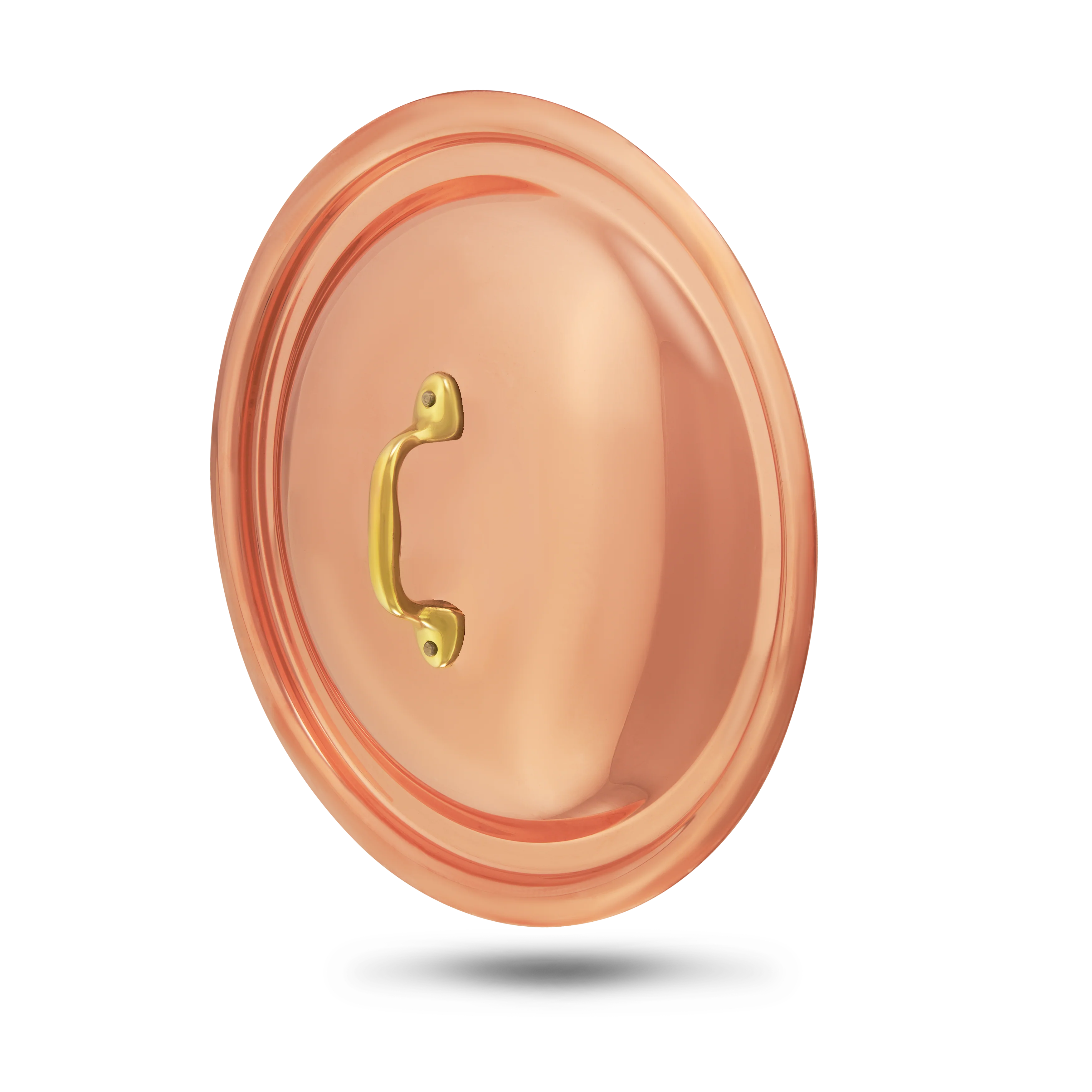 Mauviel Copper Curved Lid With Brass Handle - Image 3