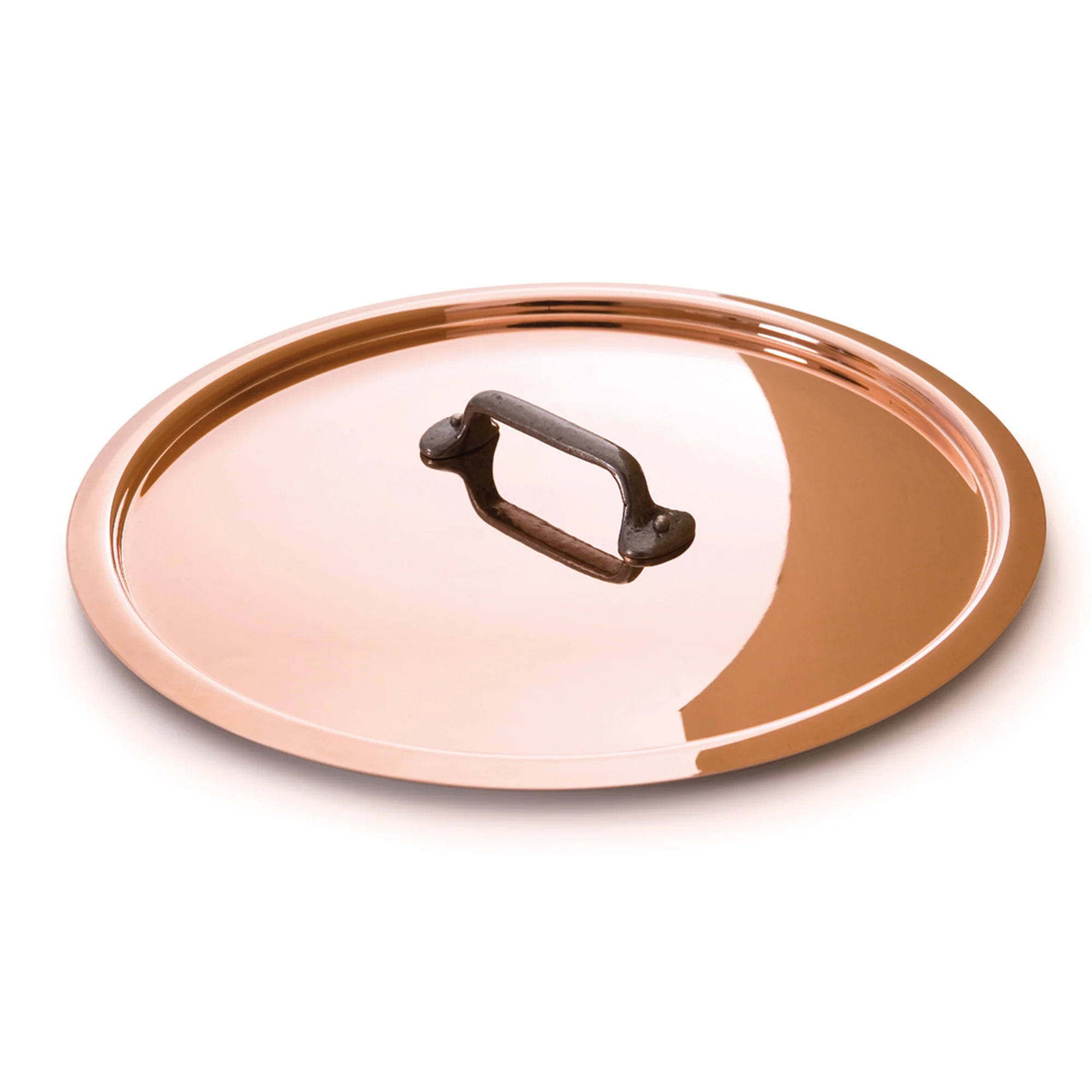 Mauviel Copper Curved Lid With Cast Iron Handle, 6.3-In