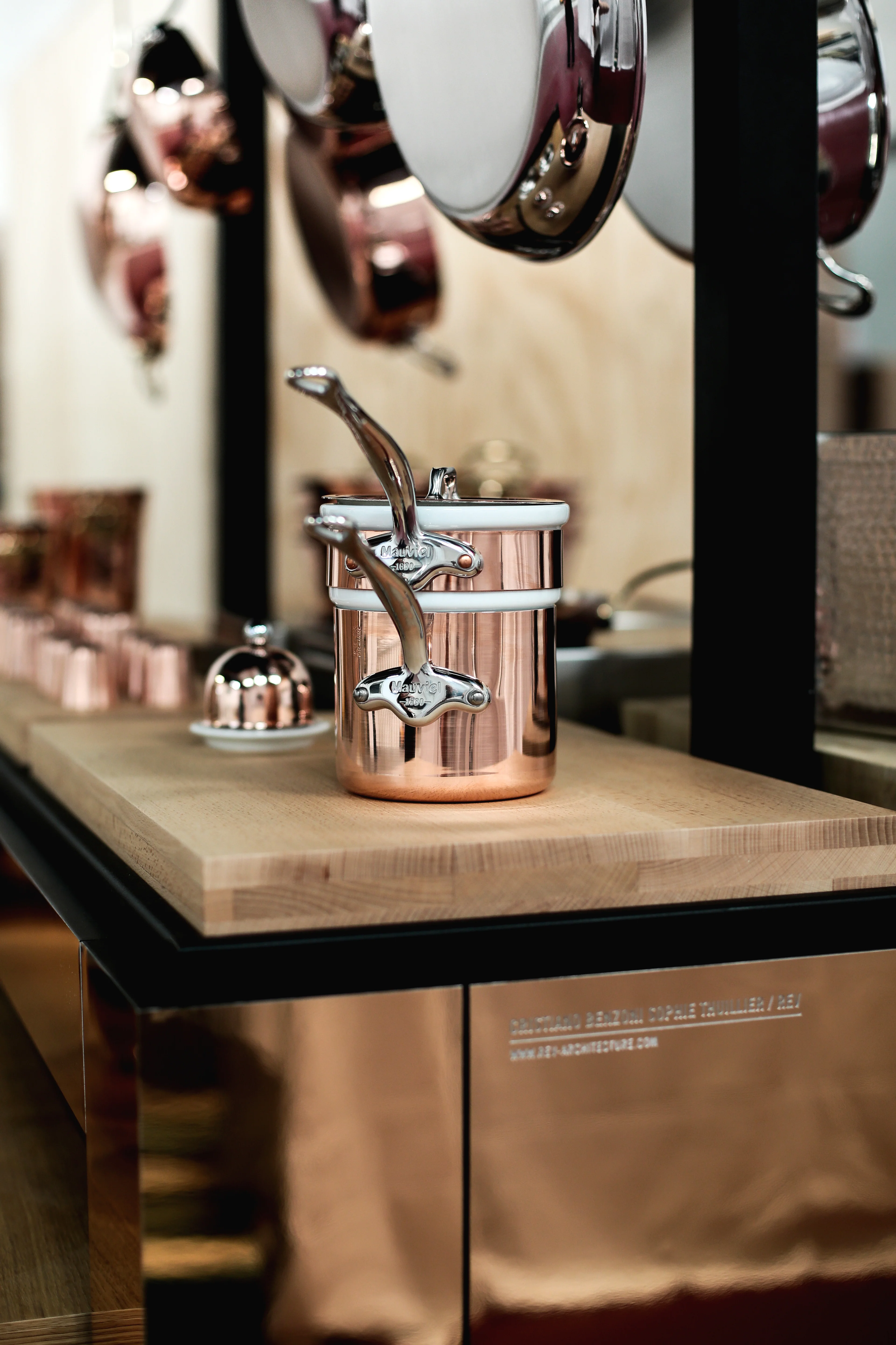 Mauviel Copper Tinned Bain Marie/Double Boiler With Lid, Cast Stainless Steel Handles, 0.9-Qt - Image 5