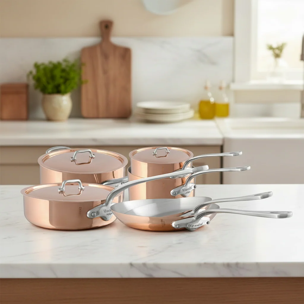 Mauviel M'3 S Copper 10-Piece Cookware Set With Cast Stainless Steel Handle - Image 3