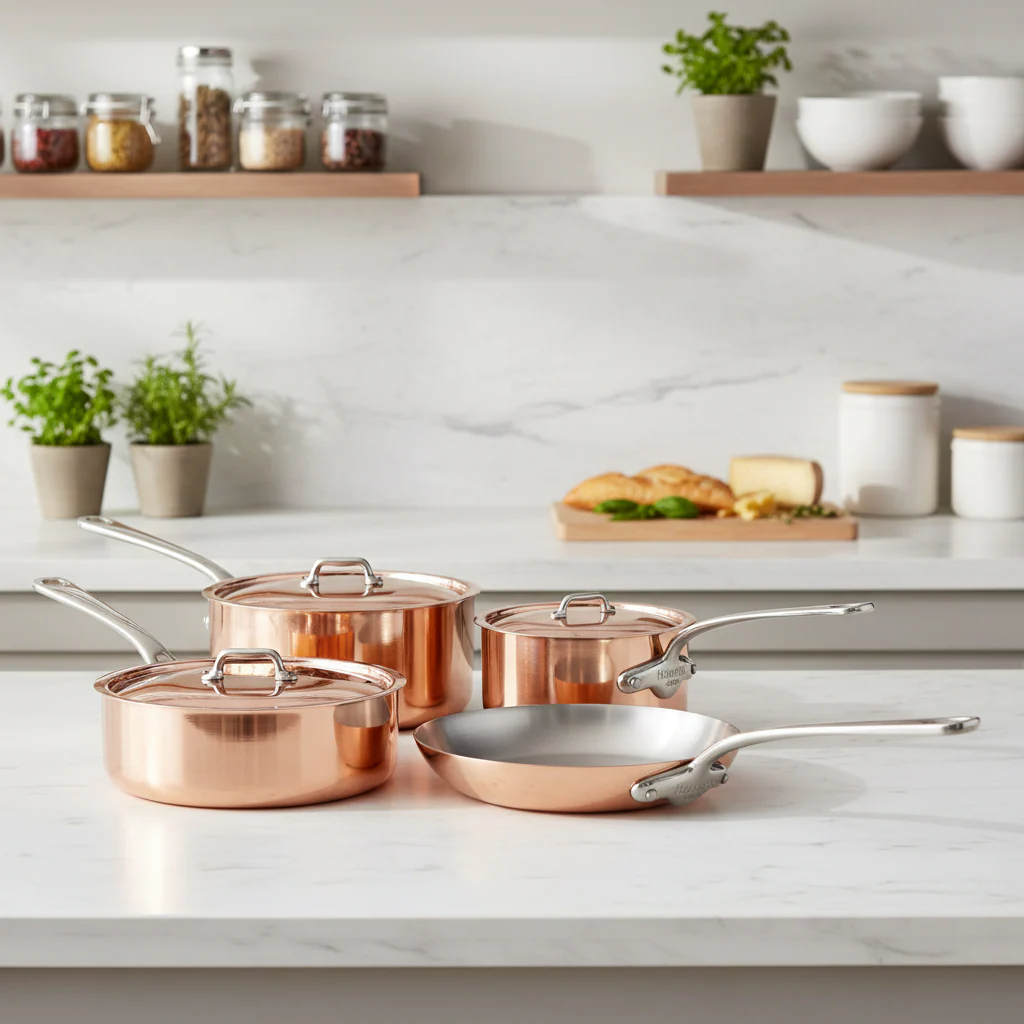 Mauviel M'3 S Copper 7-Piece Cookware Set With Cast Stainless Steel Handle - Image 3