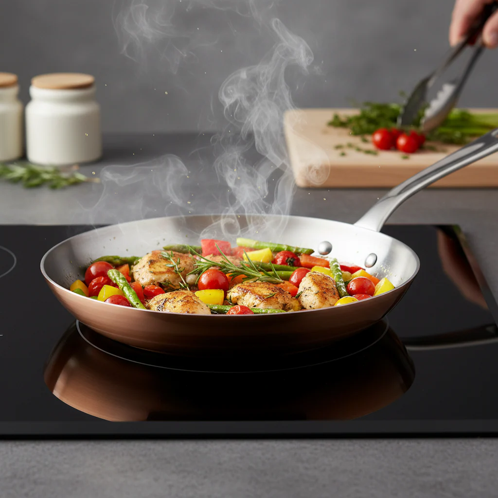 Mauviel M'3 S Copper Frying Pan With Cast Stainless Steel Handle - Image 3