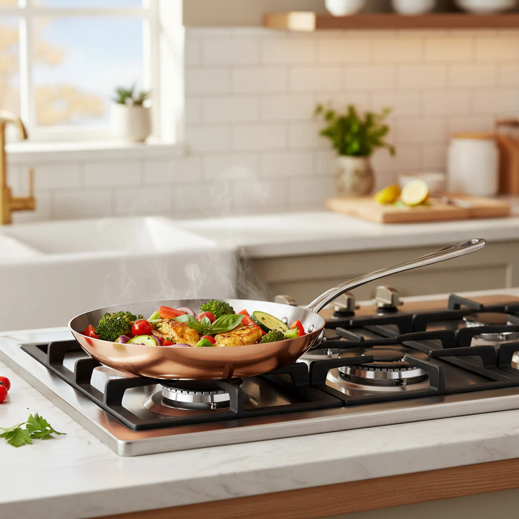 Mauviel M'3 S Copper Frying Pan With Cast Stainless Steel Handle - Image 4