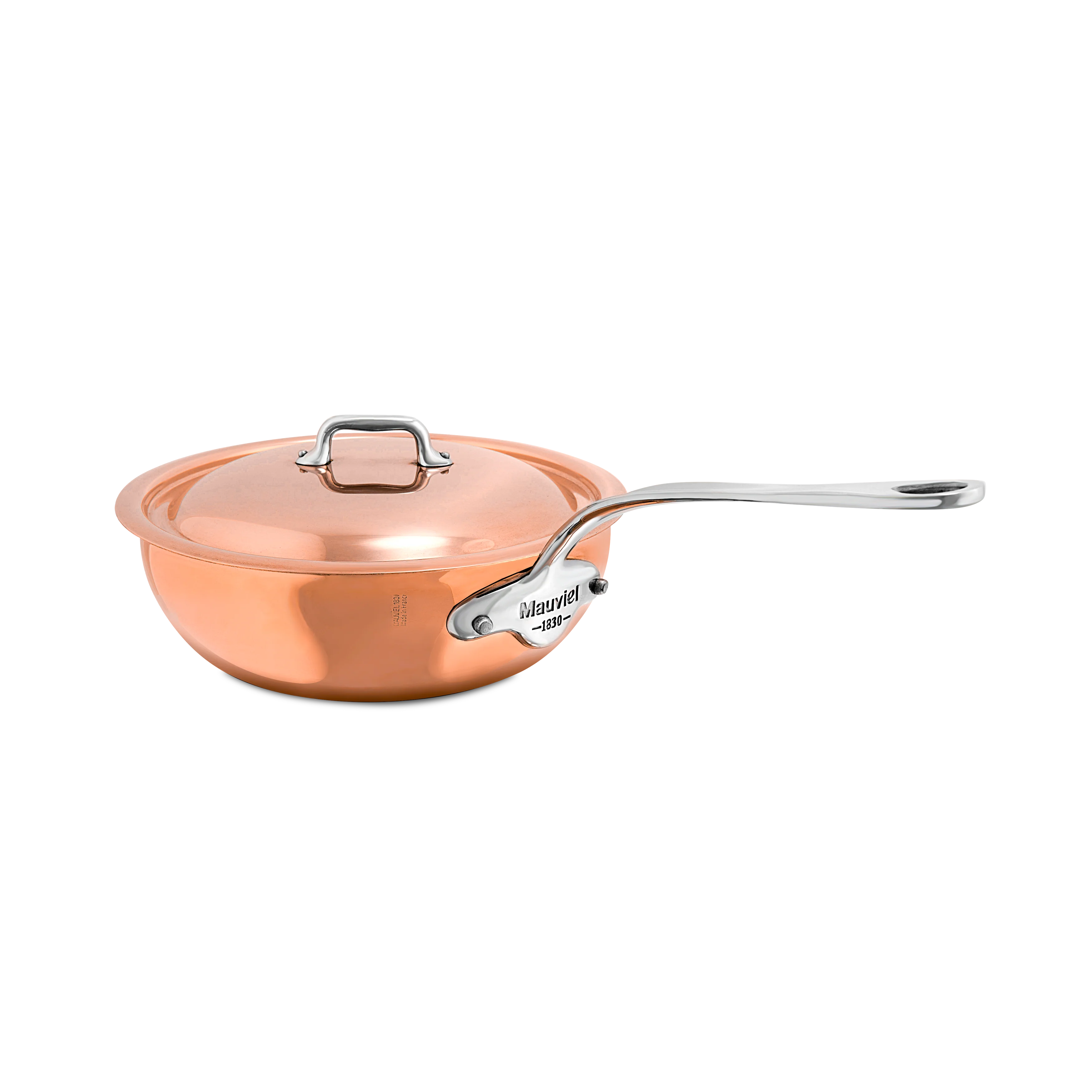 Mauviel M'6 S Induction Copper Chef Pan With Lid, Cast Stainless Steel Handle - Image 2