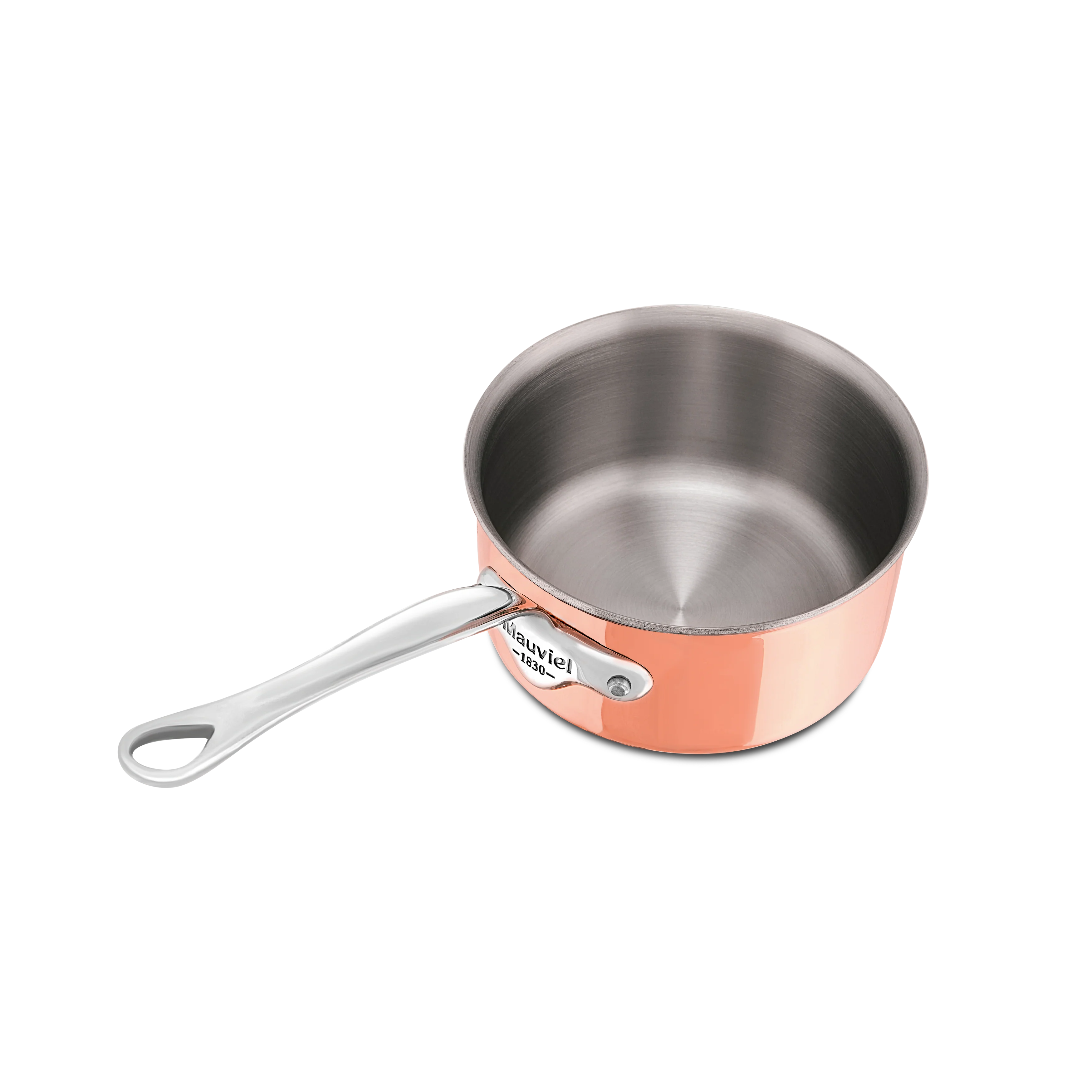 Mauviel M'6 S Induction Copper Sauce Pan With Lid, Cast Stainless Steel Handle - Image 4