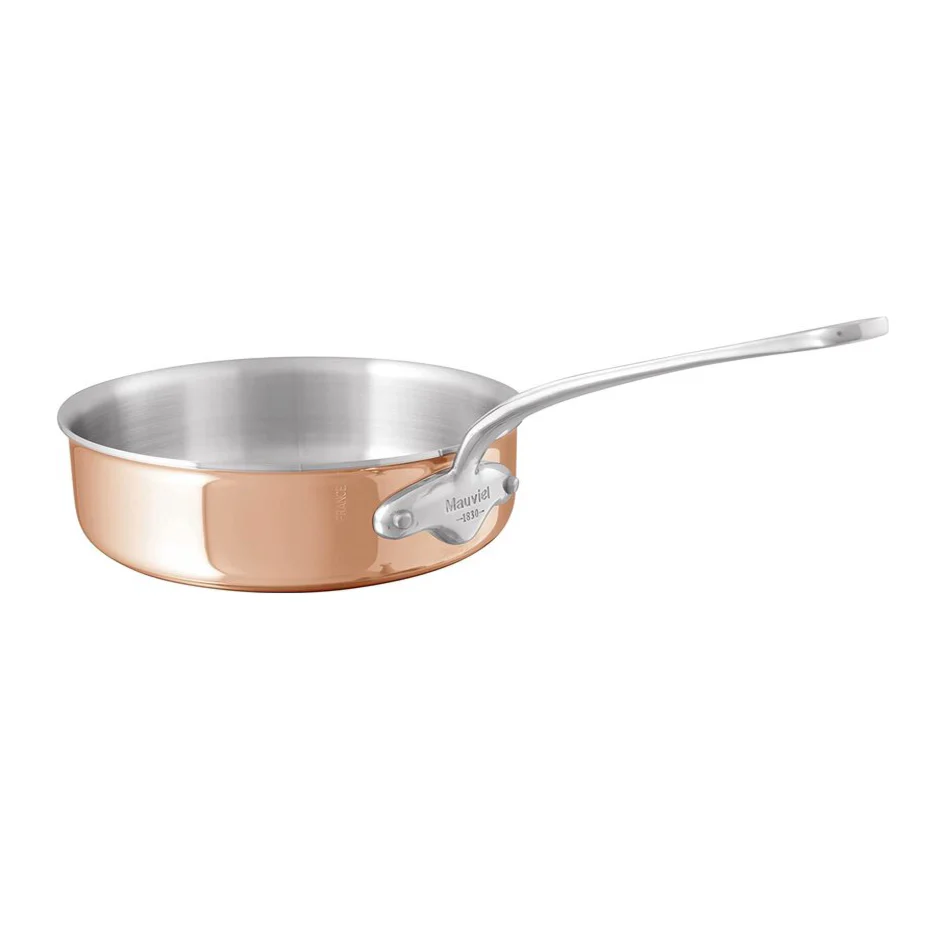 Mauviel M'6 S Induction Copper Saute Pan With Cast Stainless Steel Handle