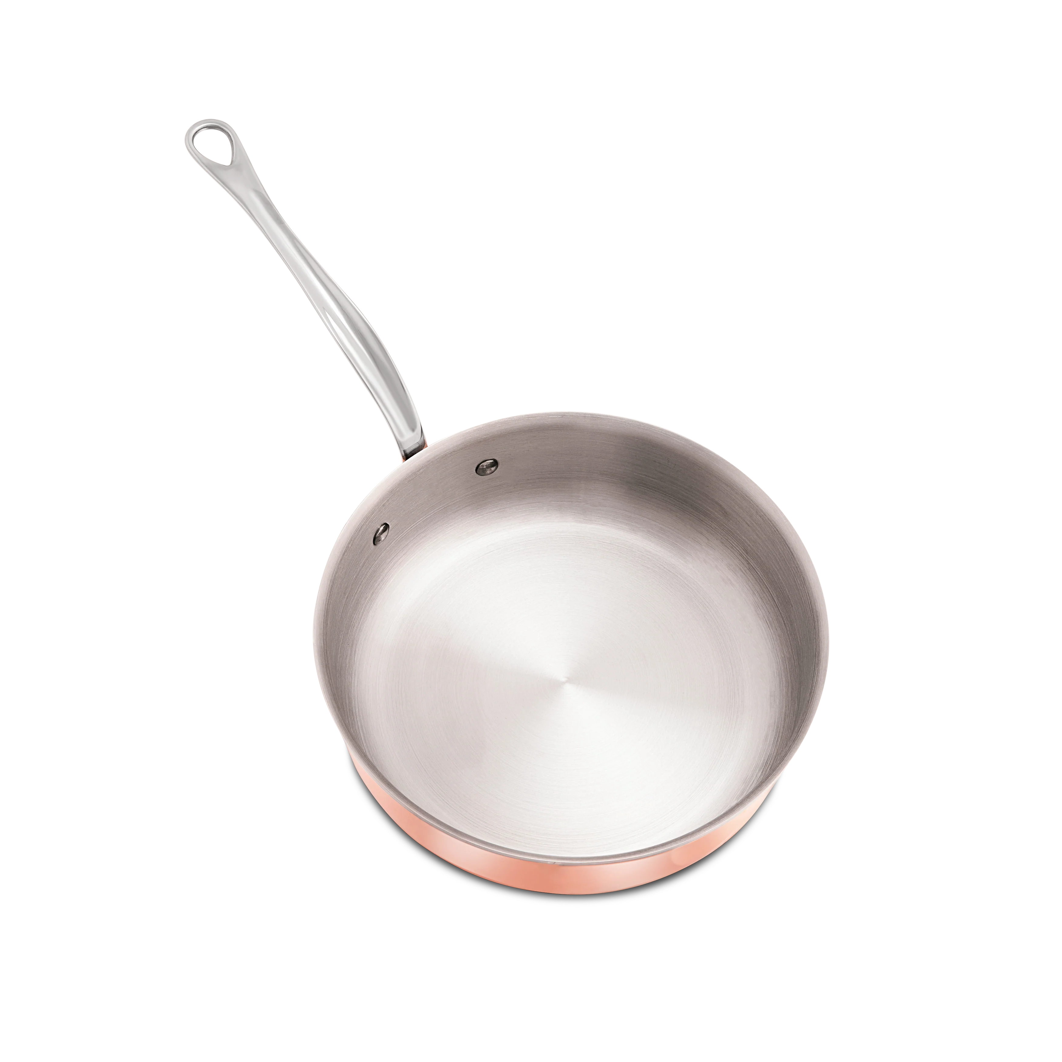 Mauviel M'6 S Induction Copper Saute Pan With Lid, Cast Stainless Steel Handle - Image 3