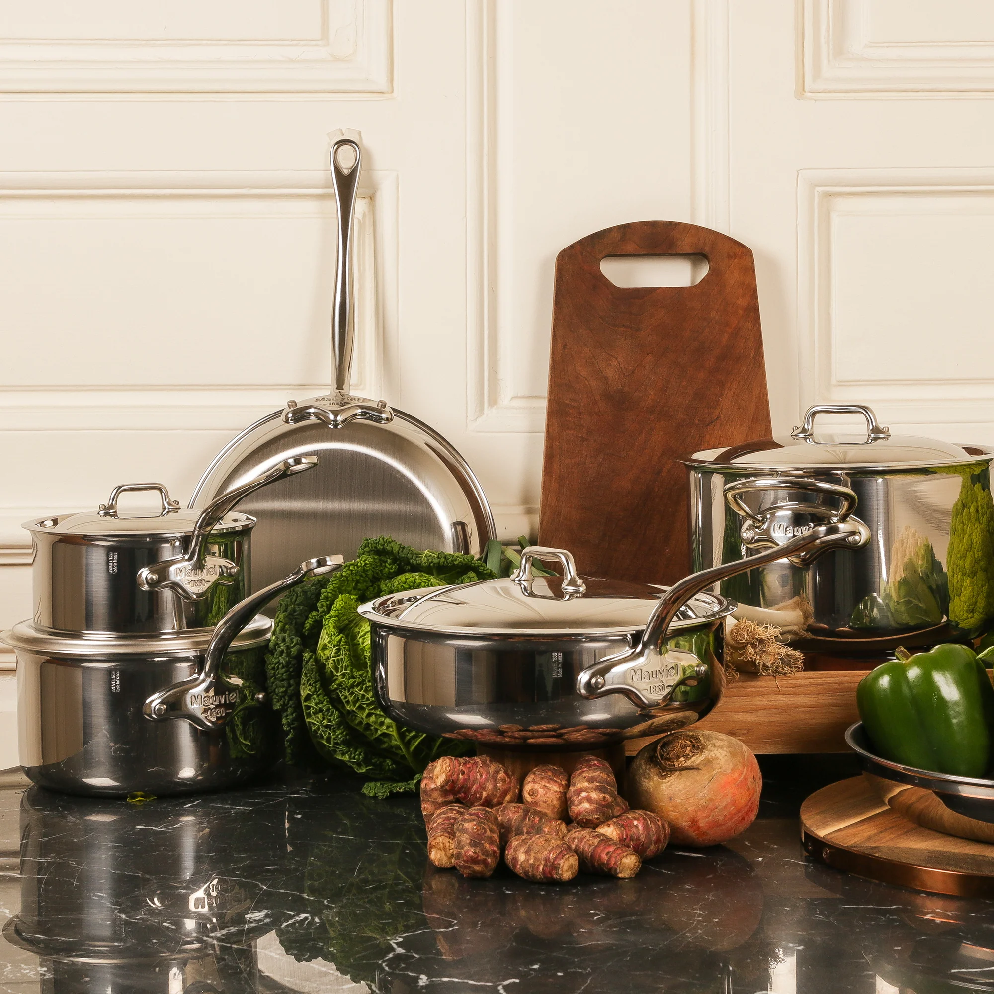 Mauviel M'COOK 5-Ply 12-Piece Cookware Set With Cast Stainless Steel Handles - Image 3