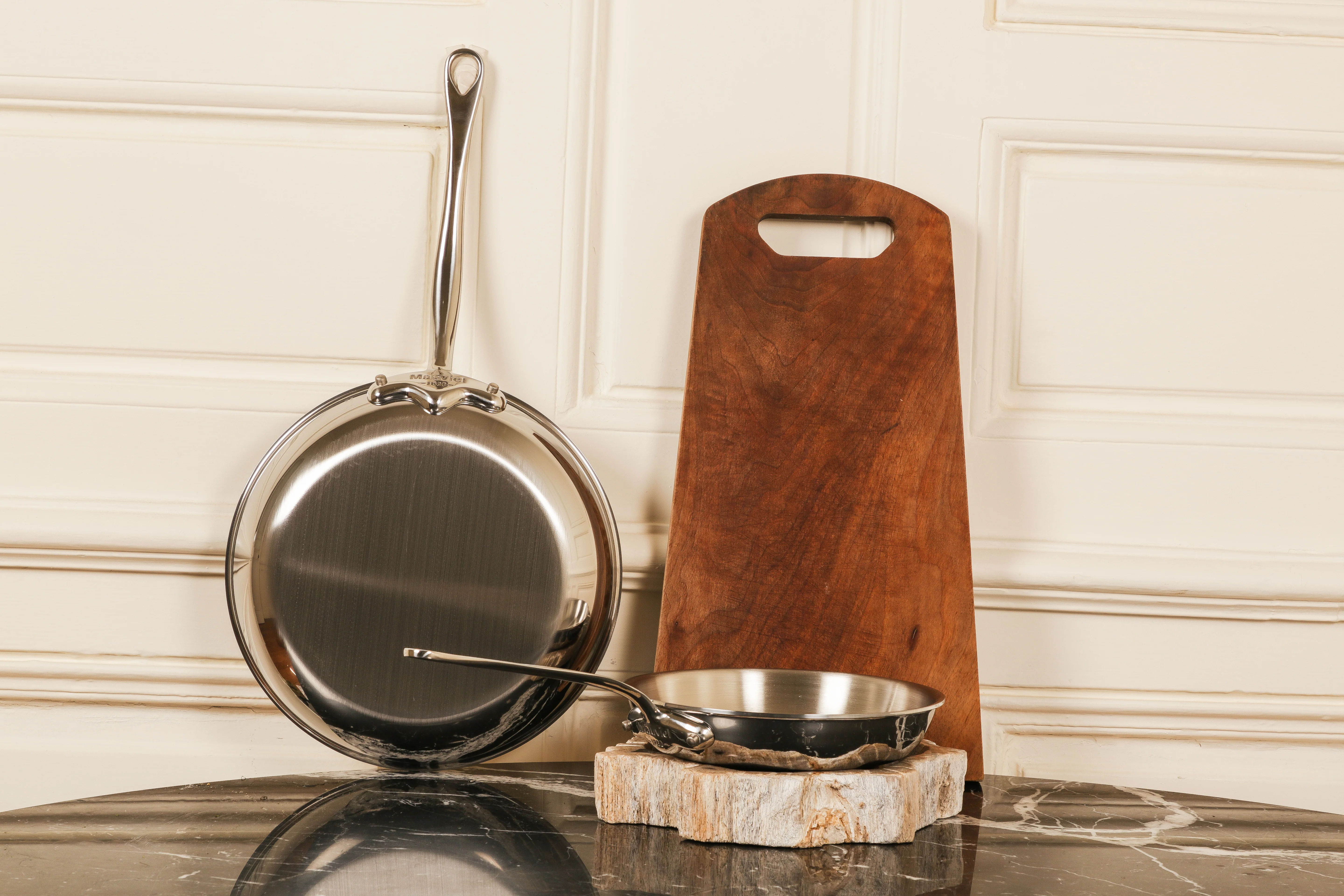 Mauviel M'COOK 5-Ply 2-Piece Frying Pan Set With Cast Stainless Steel Handles - Image 4