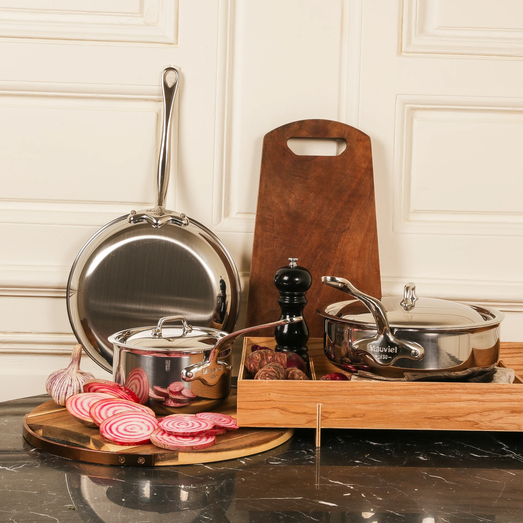 Mauviel M'COOK 5-Ply Frying Pan With Lid, Cast Stainless Steel Handle, 11-In - Image 7
