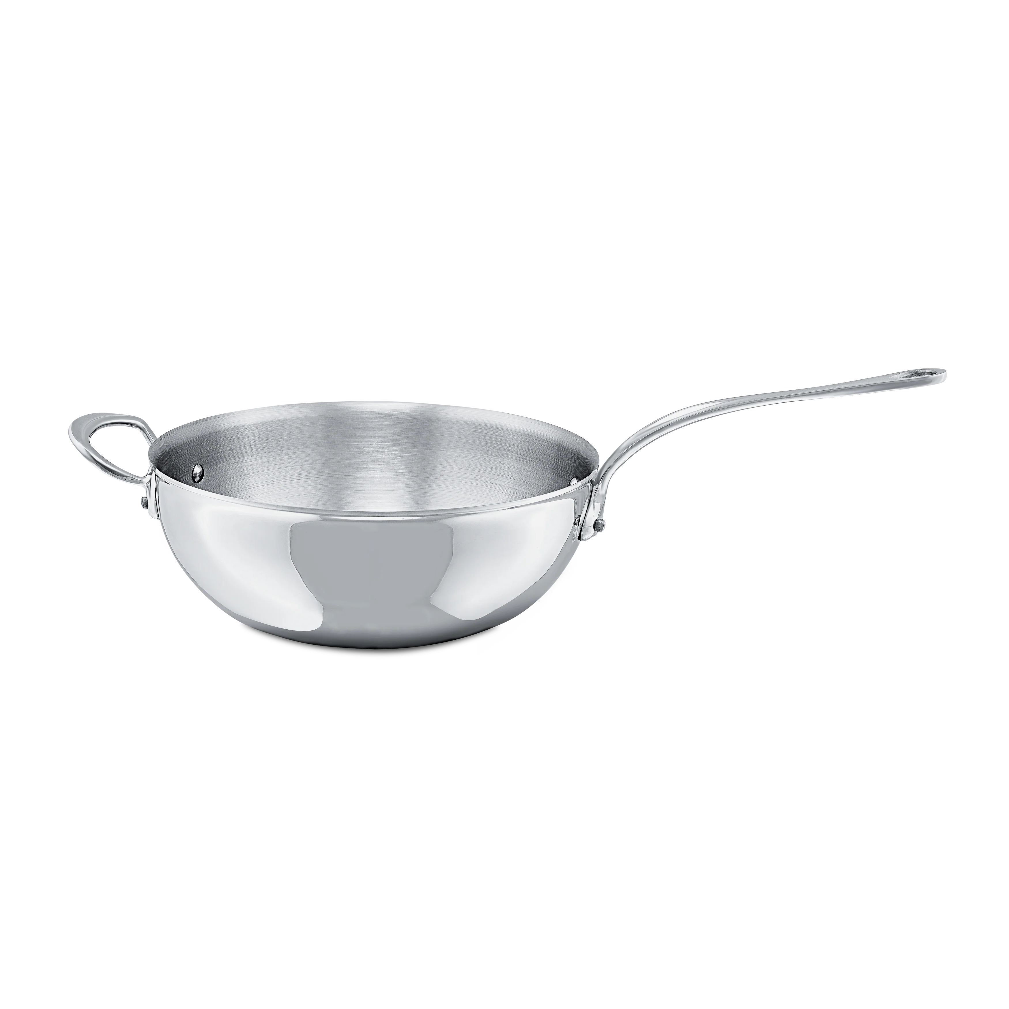 Mauviel M'COOK 5-Ply Chef Pan With Helper Handle, Cast Stainless Steel Handle, 3.8-Qt