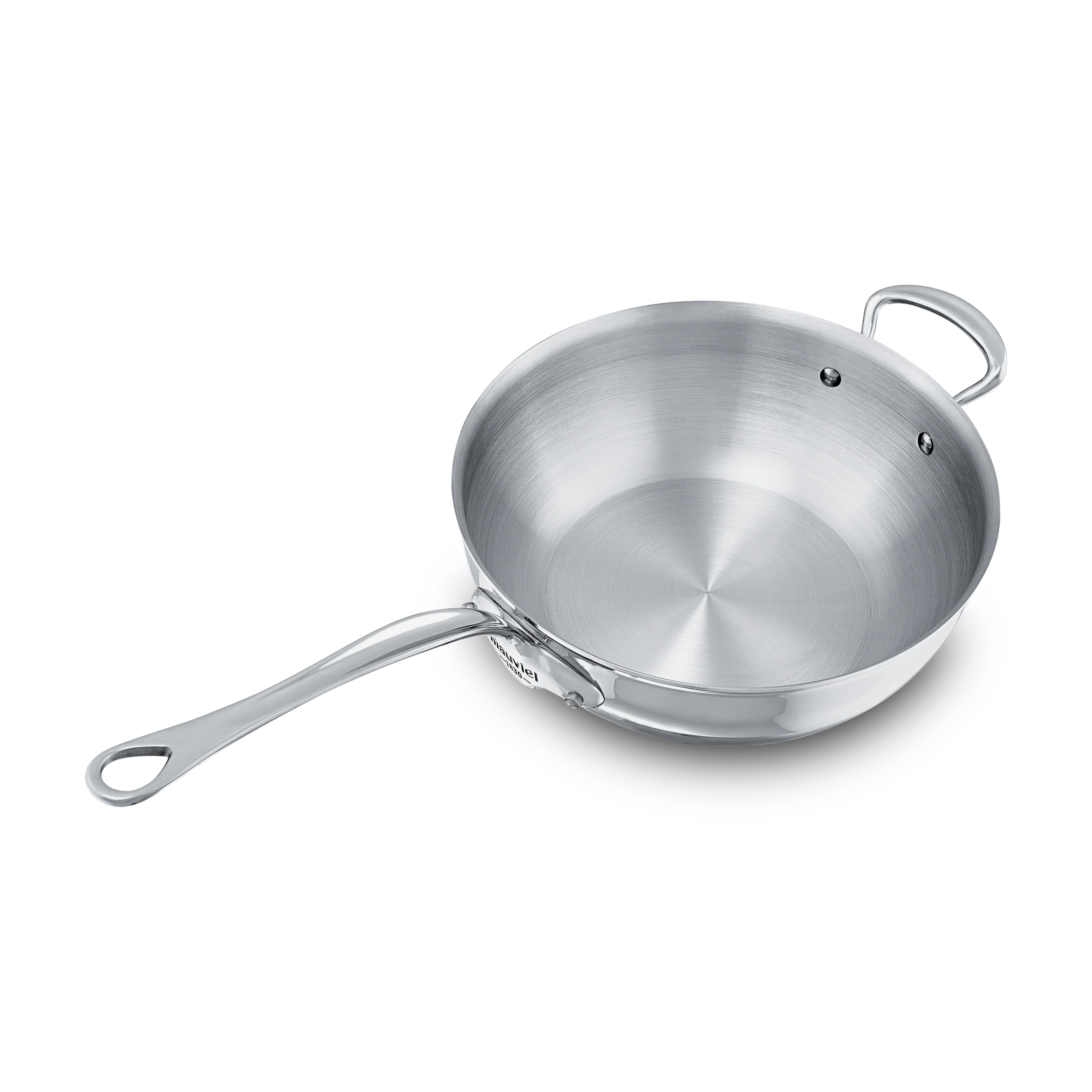 Mauviel M'COOK 5-Ply Chef Pan With Helper Handle, Cast Stainless Steel Handle, 3.8-Qt - Image 2