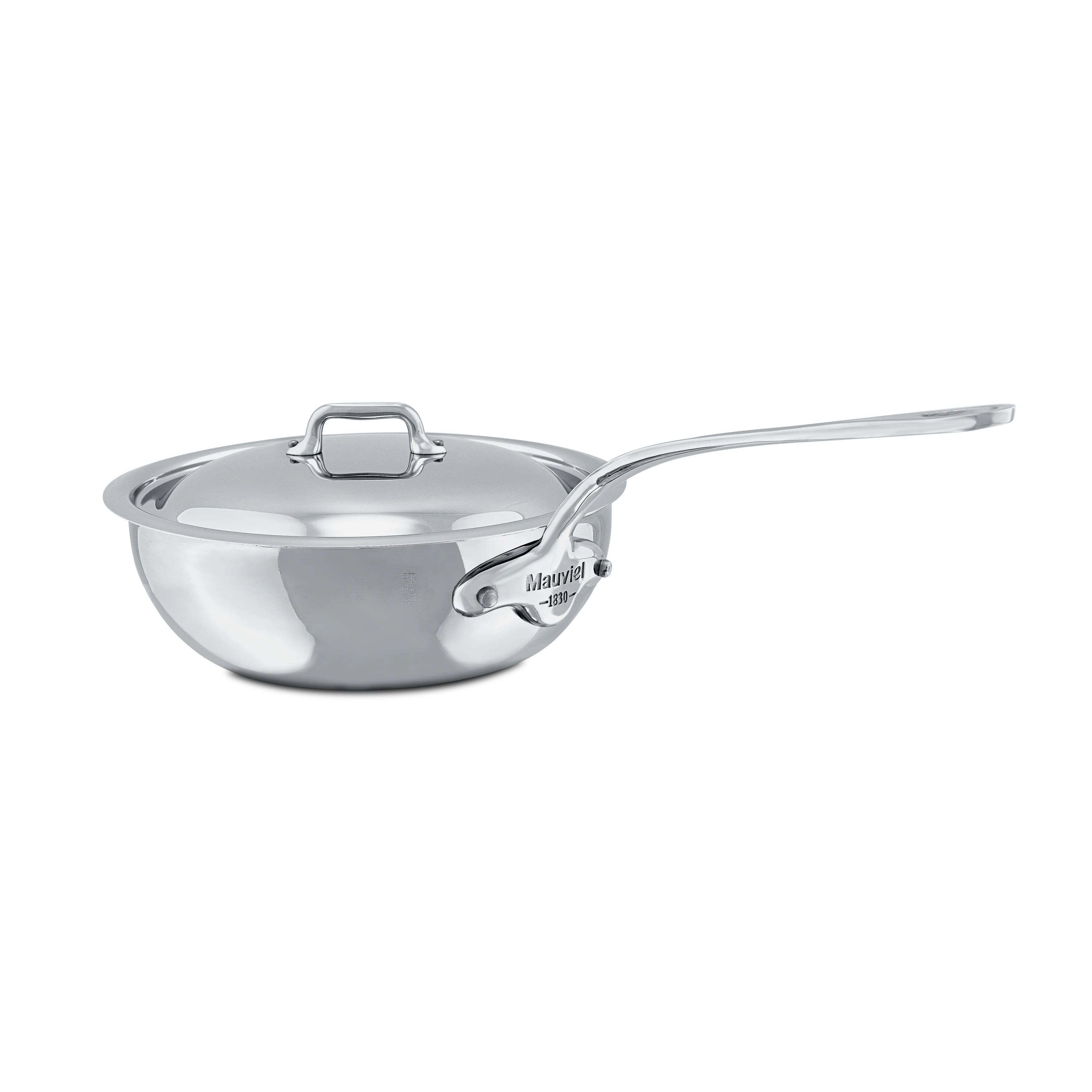 Mauviel M'COOK 5-Ply Chef Pan With lid, Cast Stainless Steel Handle - Image 2