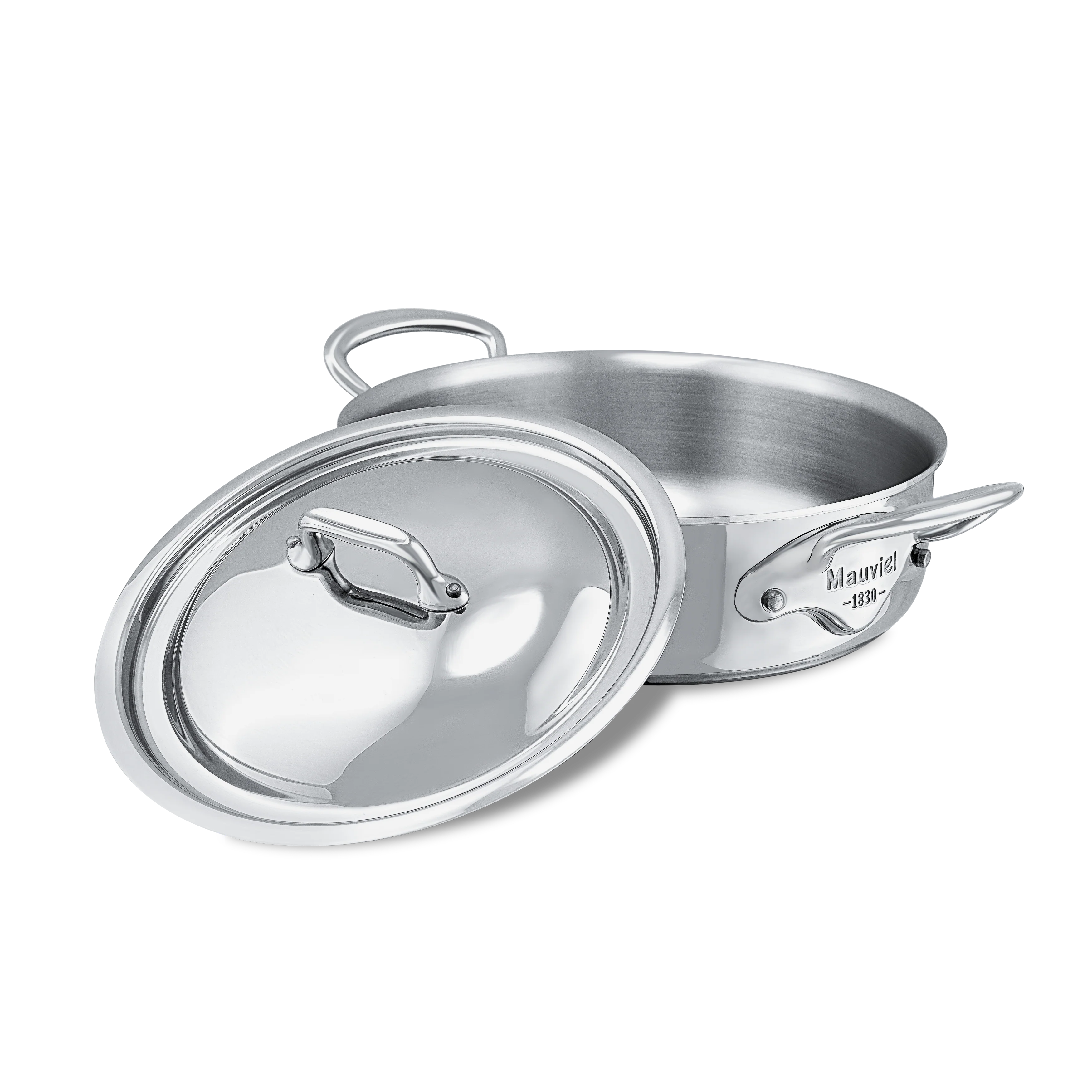 Mauviel M'COOK 5-Ply Rondeau With Lid, Cast Stainless Steel Handle - Image 3