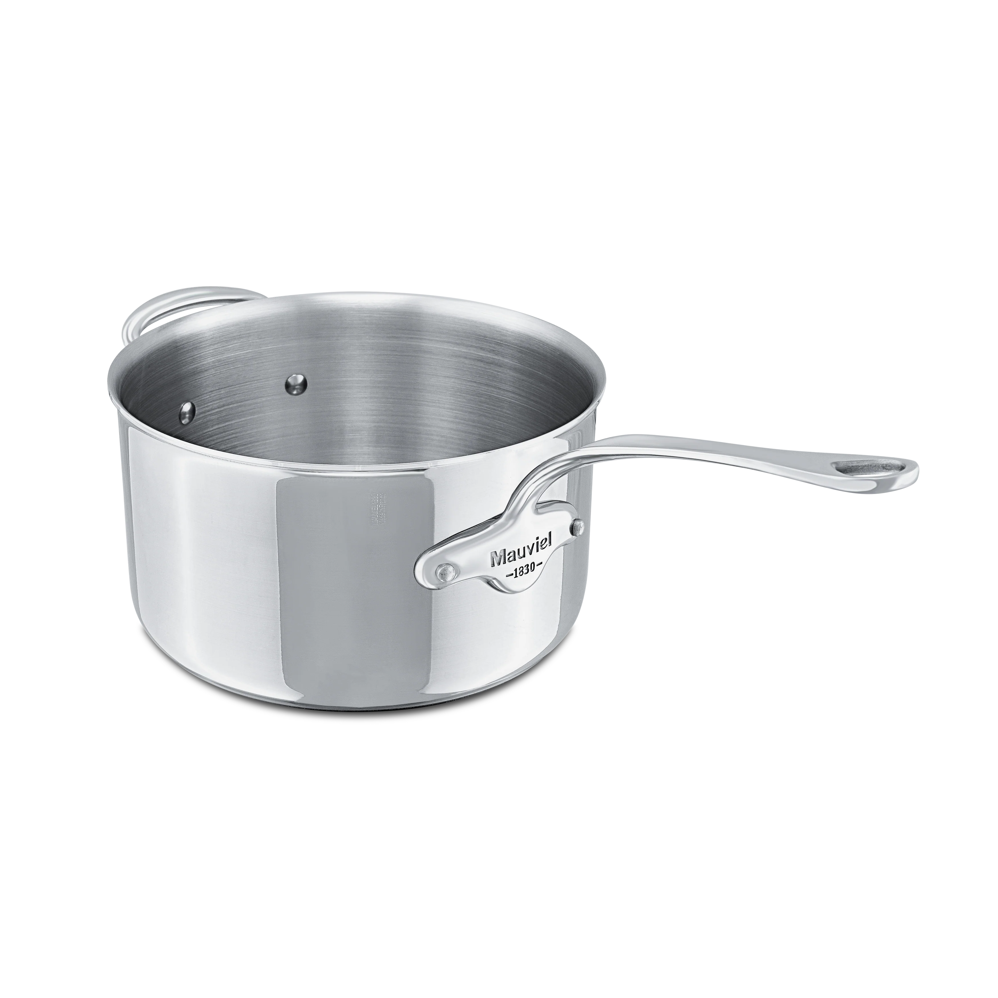 Mauviel M'COOK 5-Ply Sauce Pan With Helper Handle, Cast Stainless Steel Handle - Image 2
