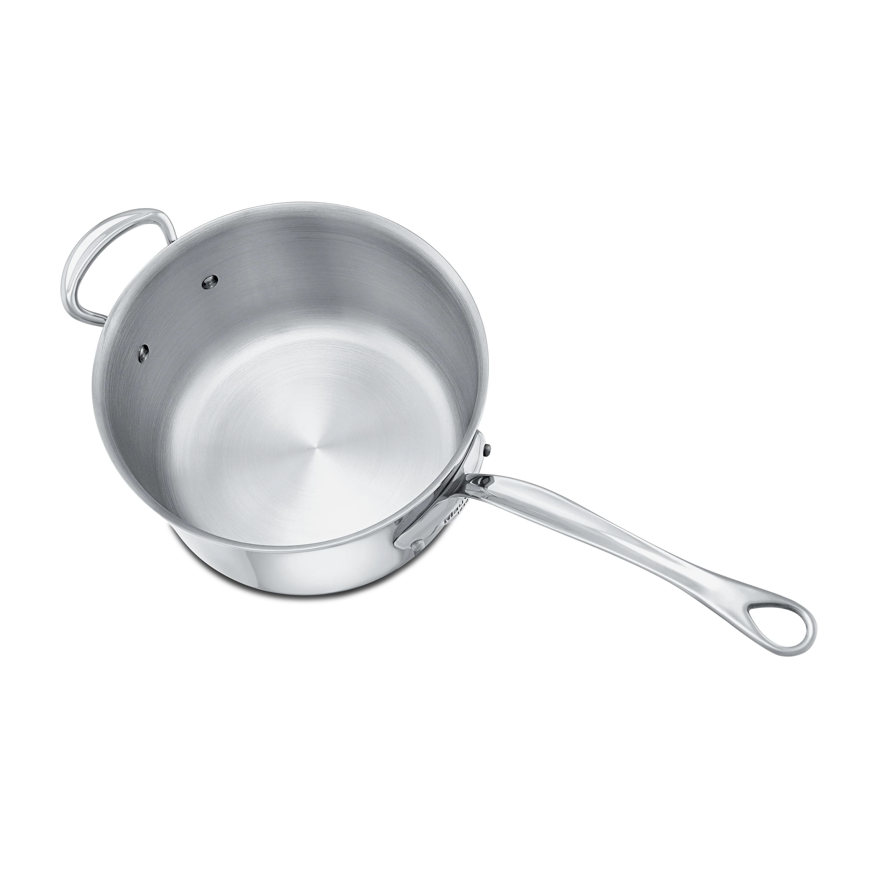 Mauviel M'COOK 5-Ply Sauce Pan With Helper Handle, Cast Stainless Steel Handle - Image 3