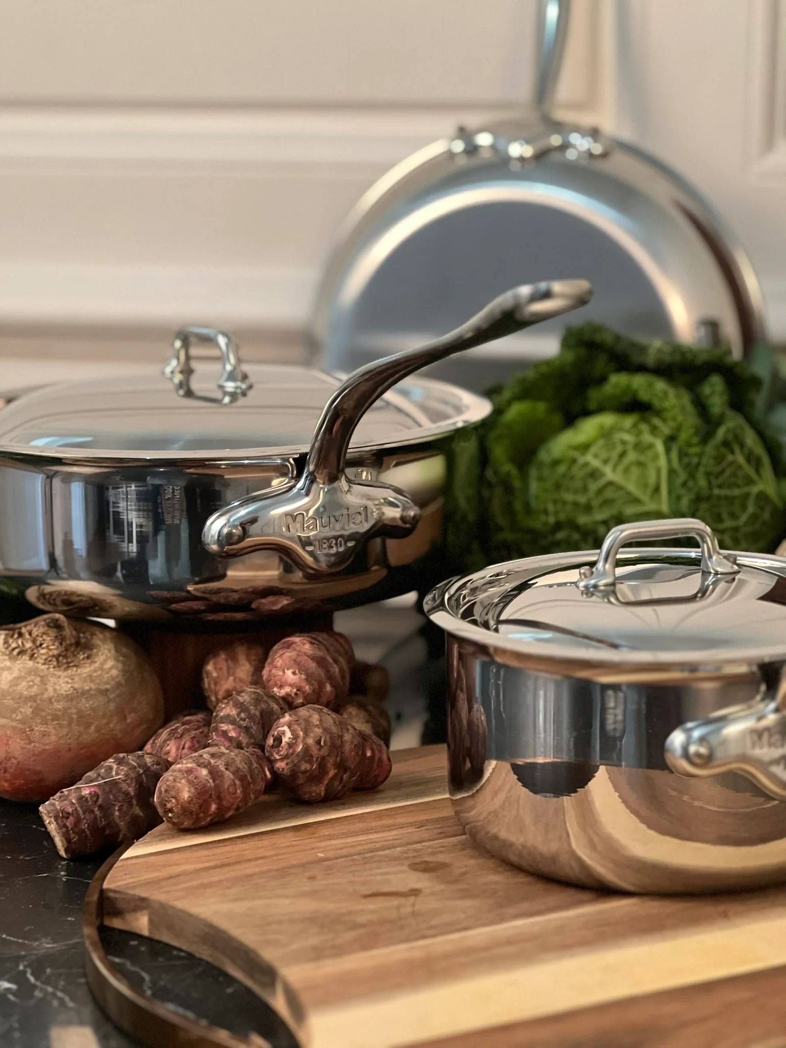 Mauviel M'COOK 5-Ply Sauté Pan With Lid, Cast Stainless Steel Handle - Image 5