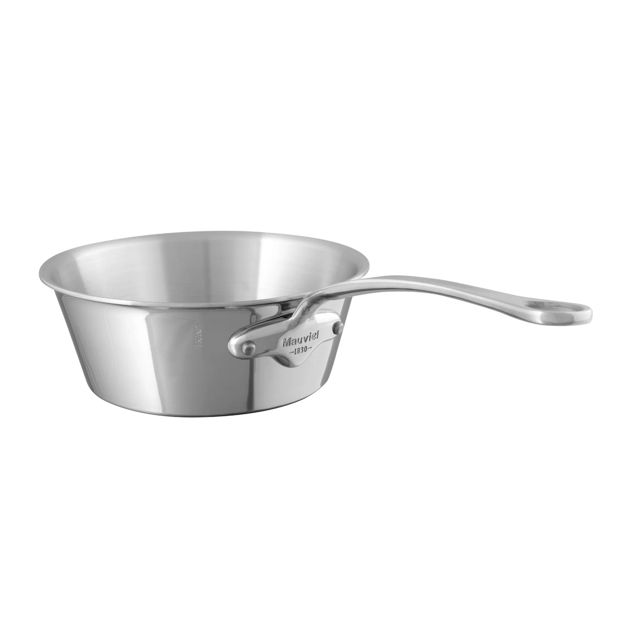 Mauviel M'COOK 5-Ply Splayed Saute Pan With Lid, Cast Stainless Steel Handle, 1.1-Qt - Image 2