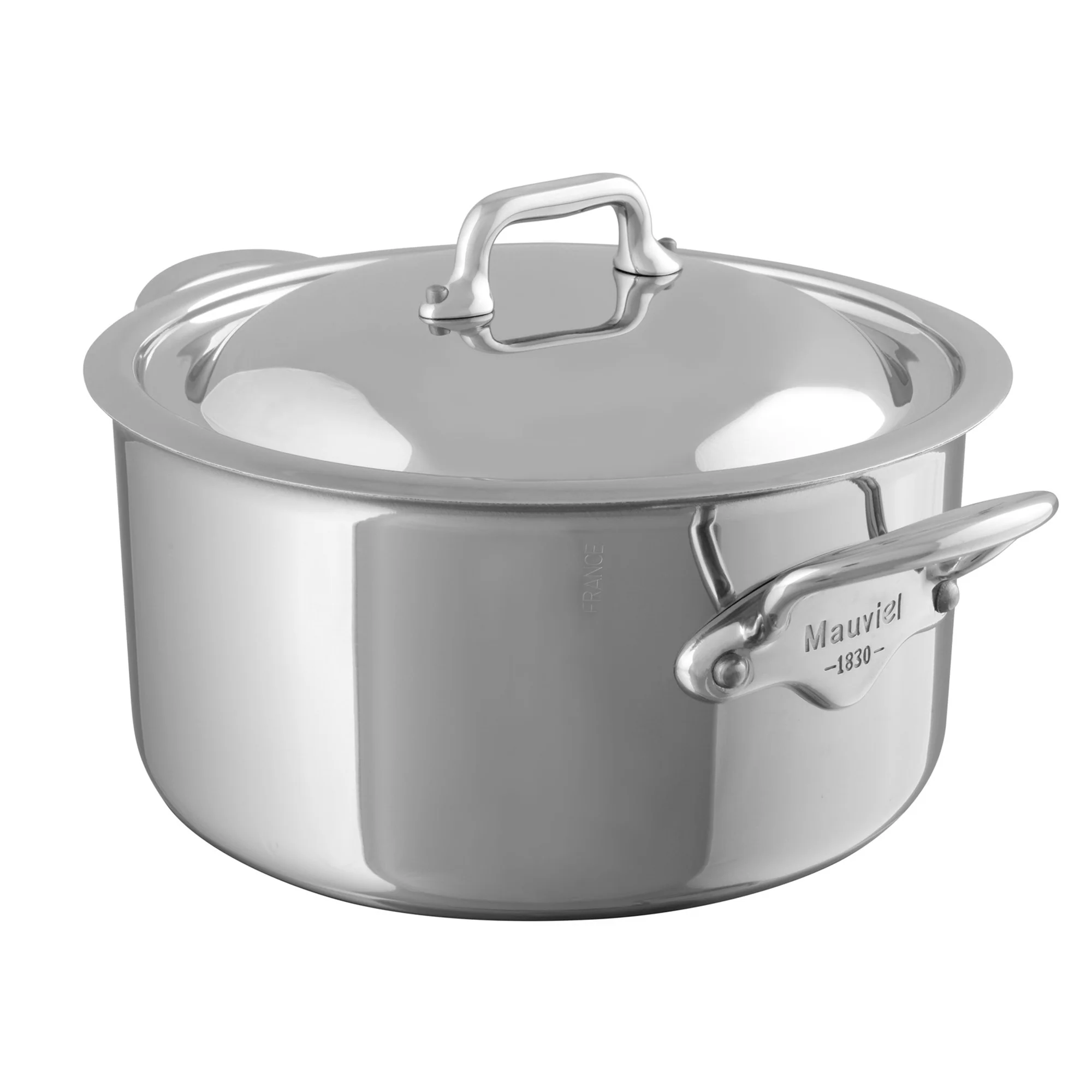 Mauviel M'COOK 5-Ply Stewpan With Lid, Cast Stainless Steel Handles
