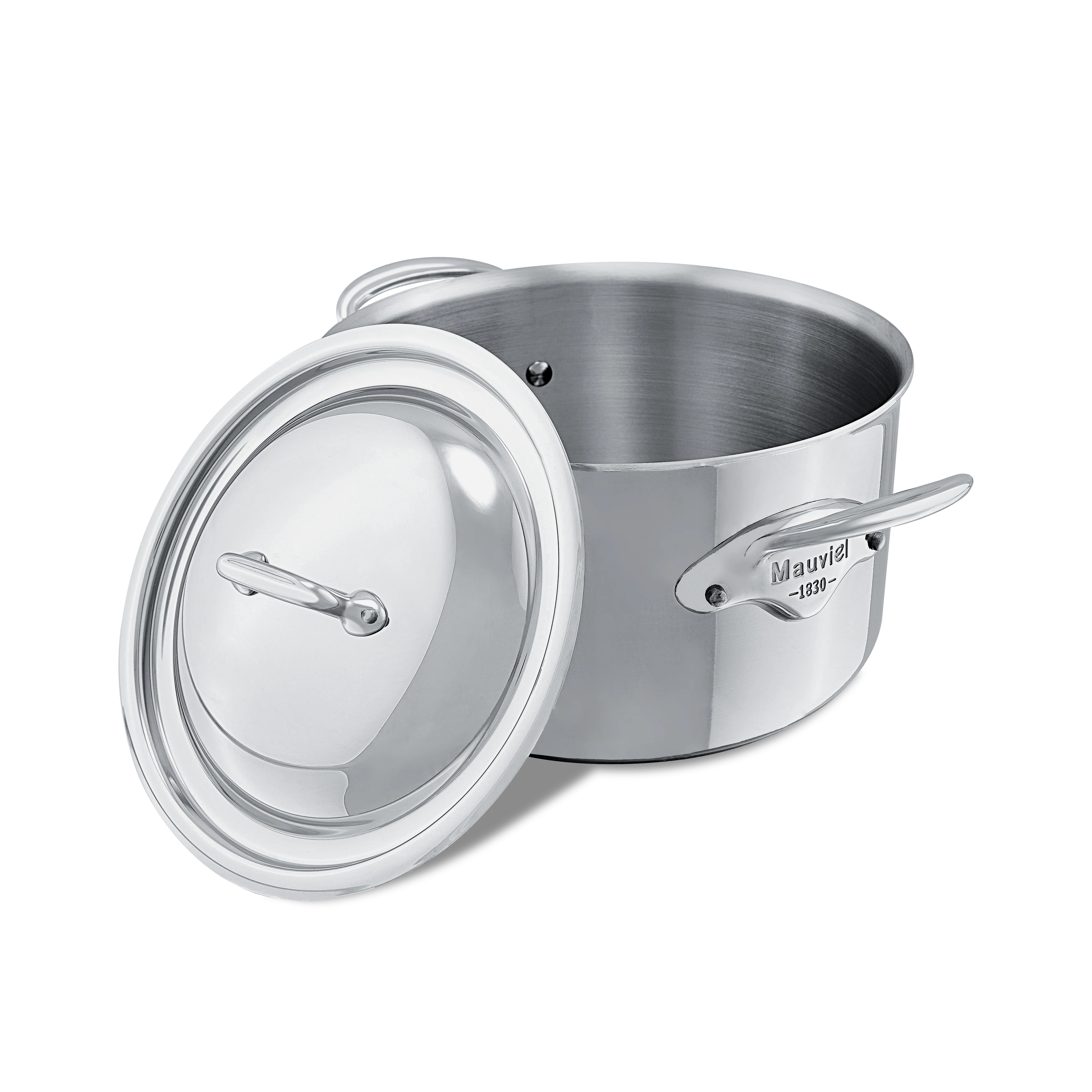 Mauviel M'COOK 5-Ply Stewpan With Lid, Cast Stainless Steel Handles - Image 3