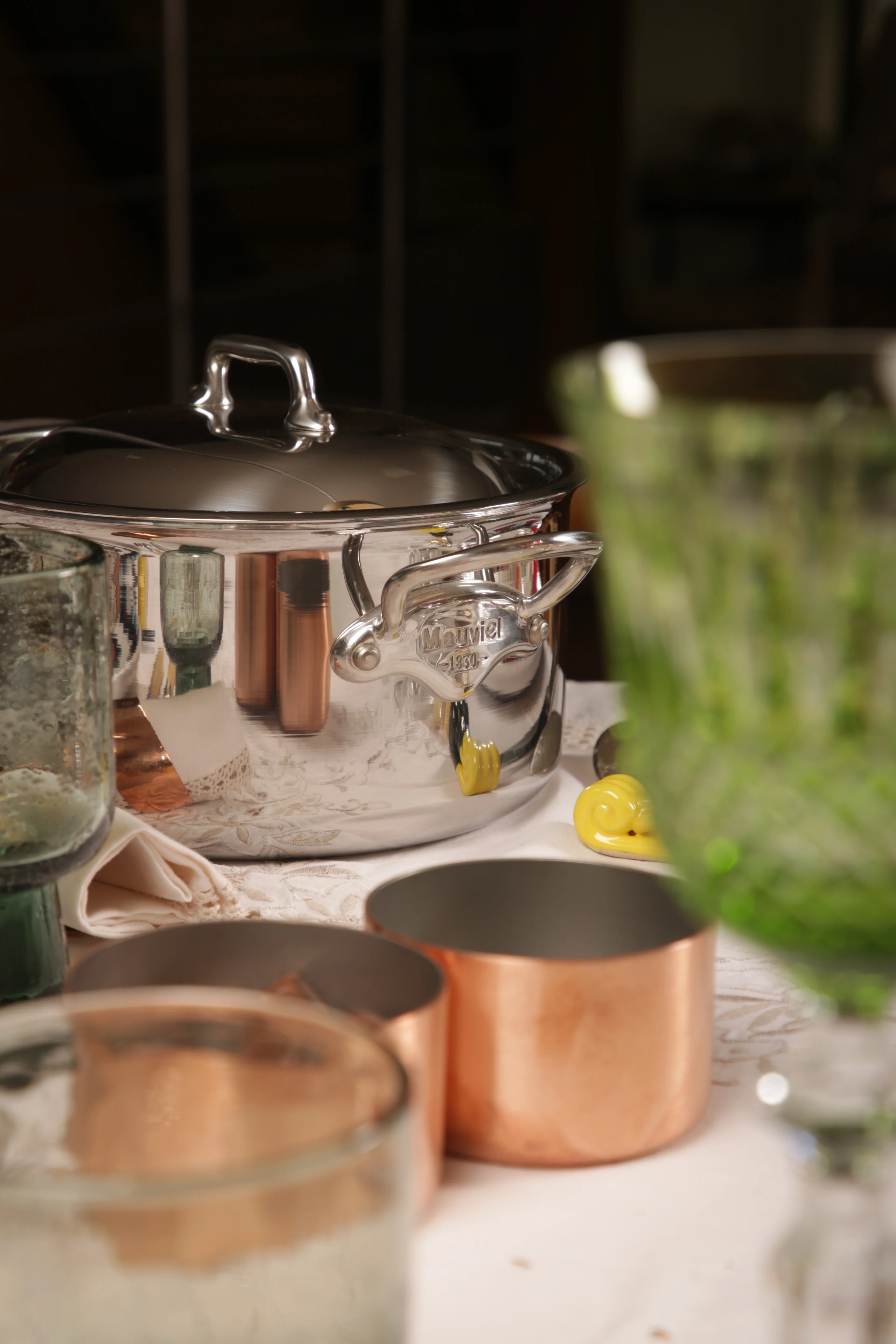 Mauviel M'COOK 5-Ply Stewpan With Lid, Cast Stainless Steel Handles - Image 4