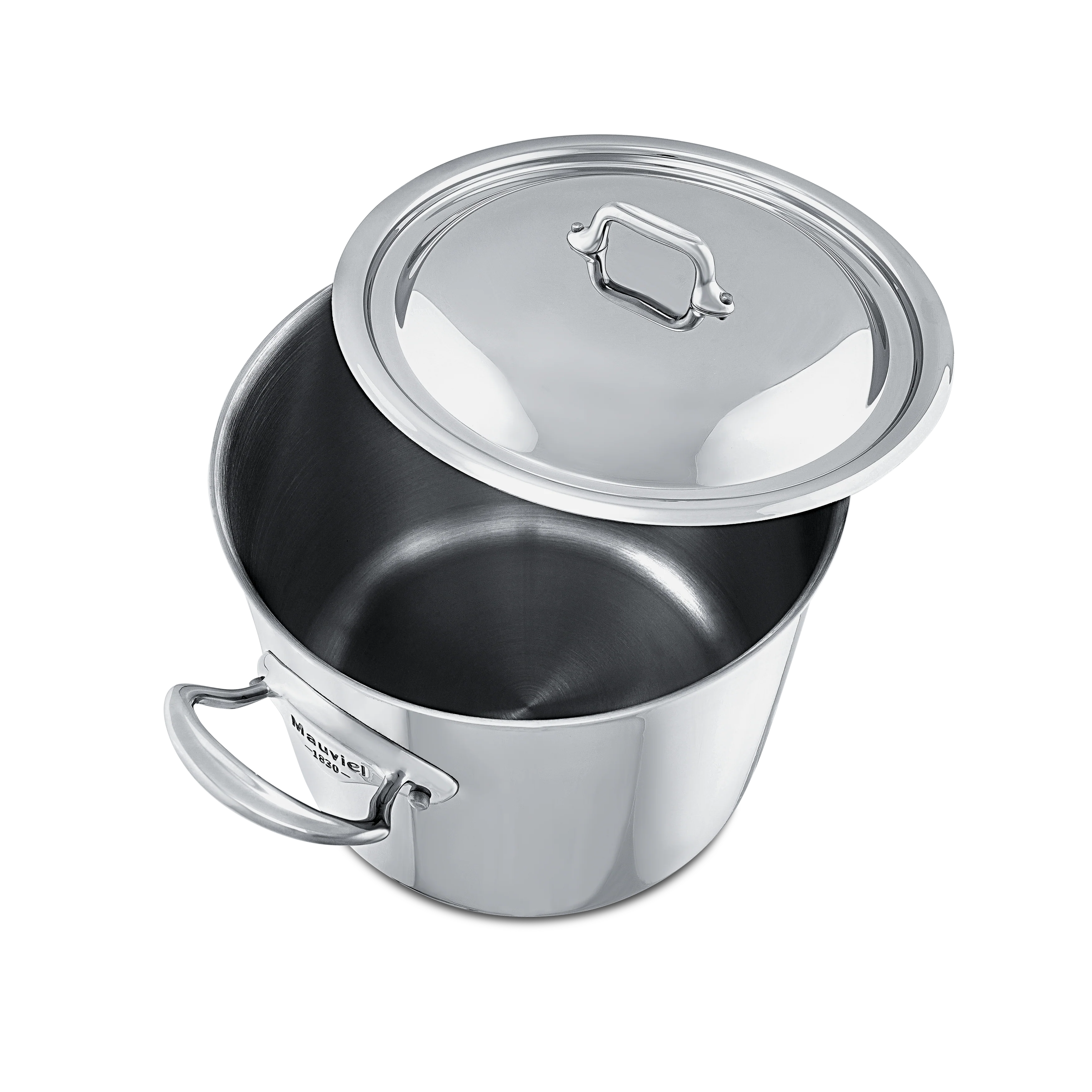 Mauviel M'COOK 5-Ply Stockpot With Lid, Cast Stainless Steel Handles, 9.7-Qt - Image 3