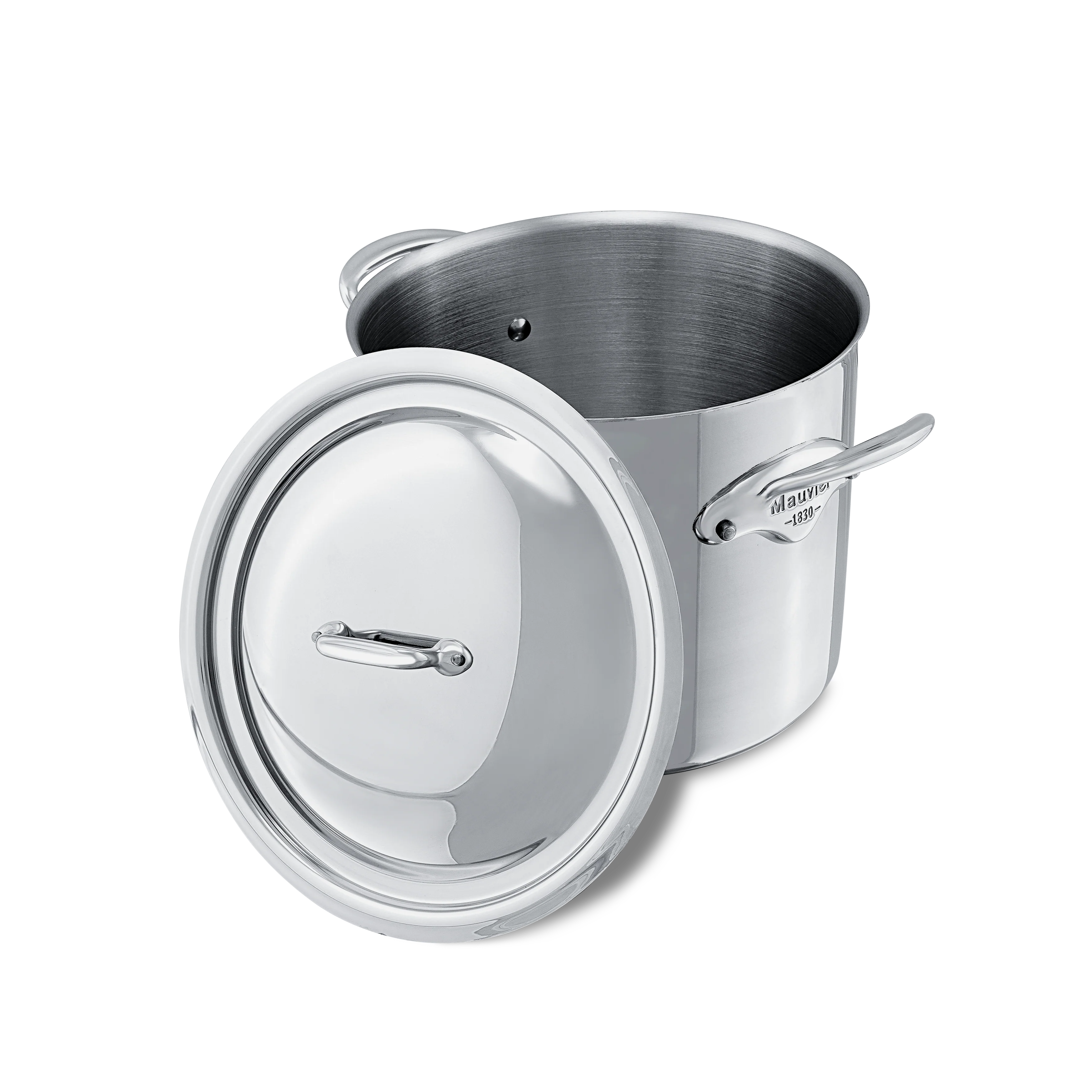 Mauviel M'COOK 5-Ply Stockpot With Lid, Cast Stainless Steel Handles, 9.7-Qt - Image 4