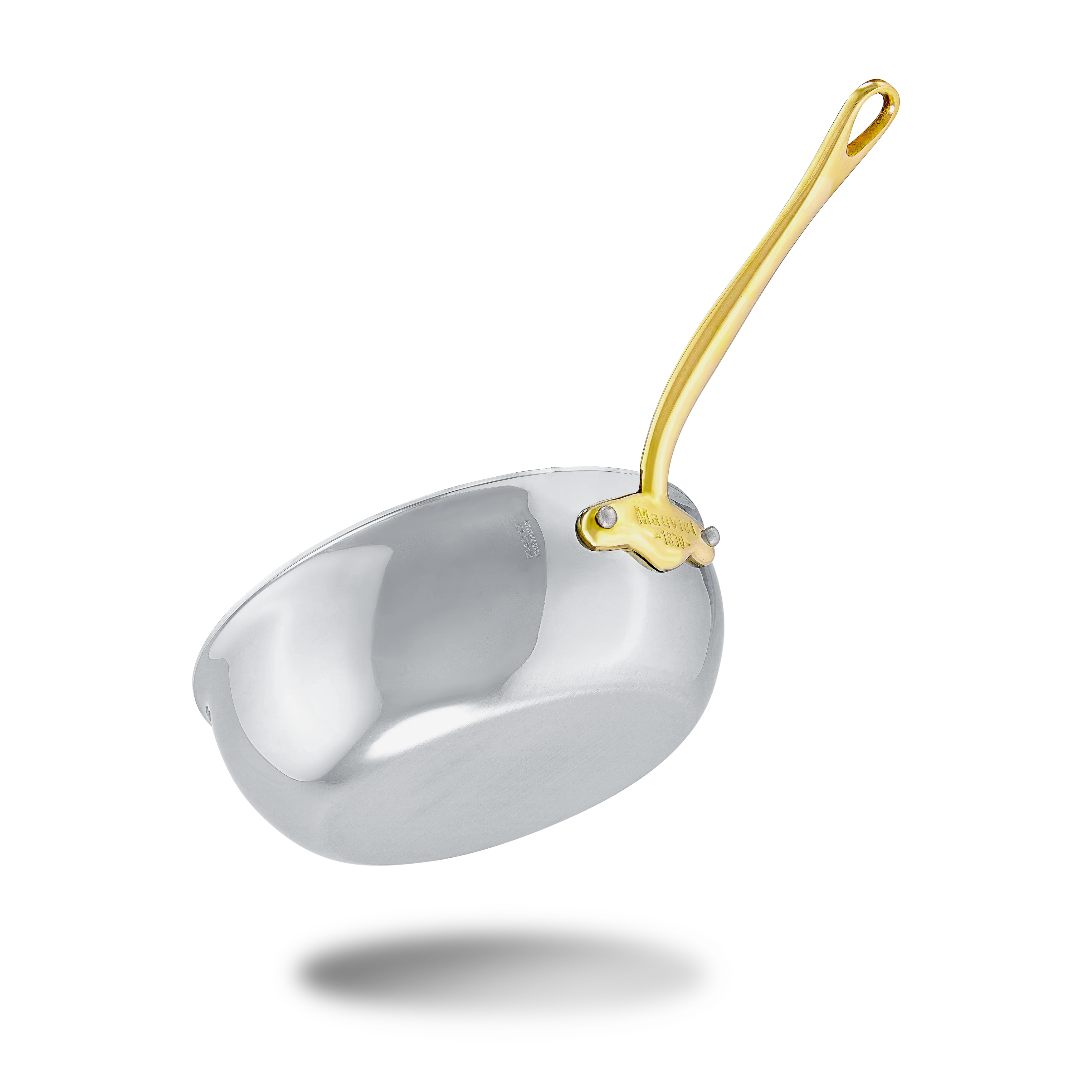 Mauviel M'COOK B 5-Ply Chef Pan With Lid, Brass Handle - Image 4