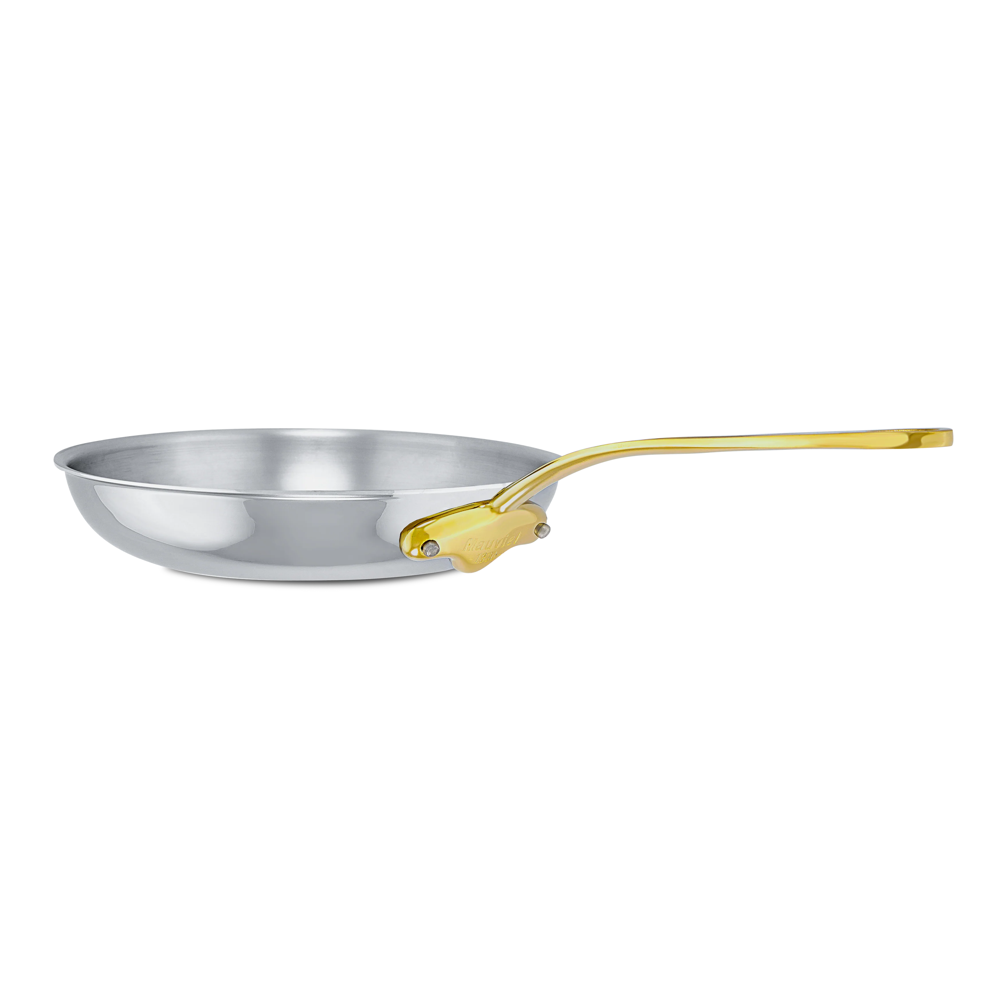 Mauviel M'COOK B 5-Ply Frying Pan With Brass Handles - Image 3