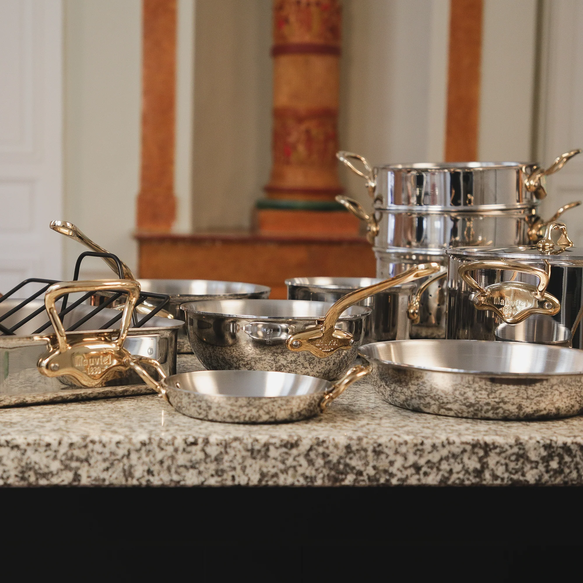 Mauviel M'COOK B 5-Ply Saute Pan With Brass Handle, 3.2-Qt - Image 5