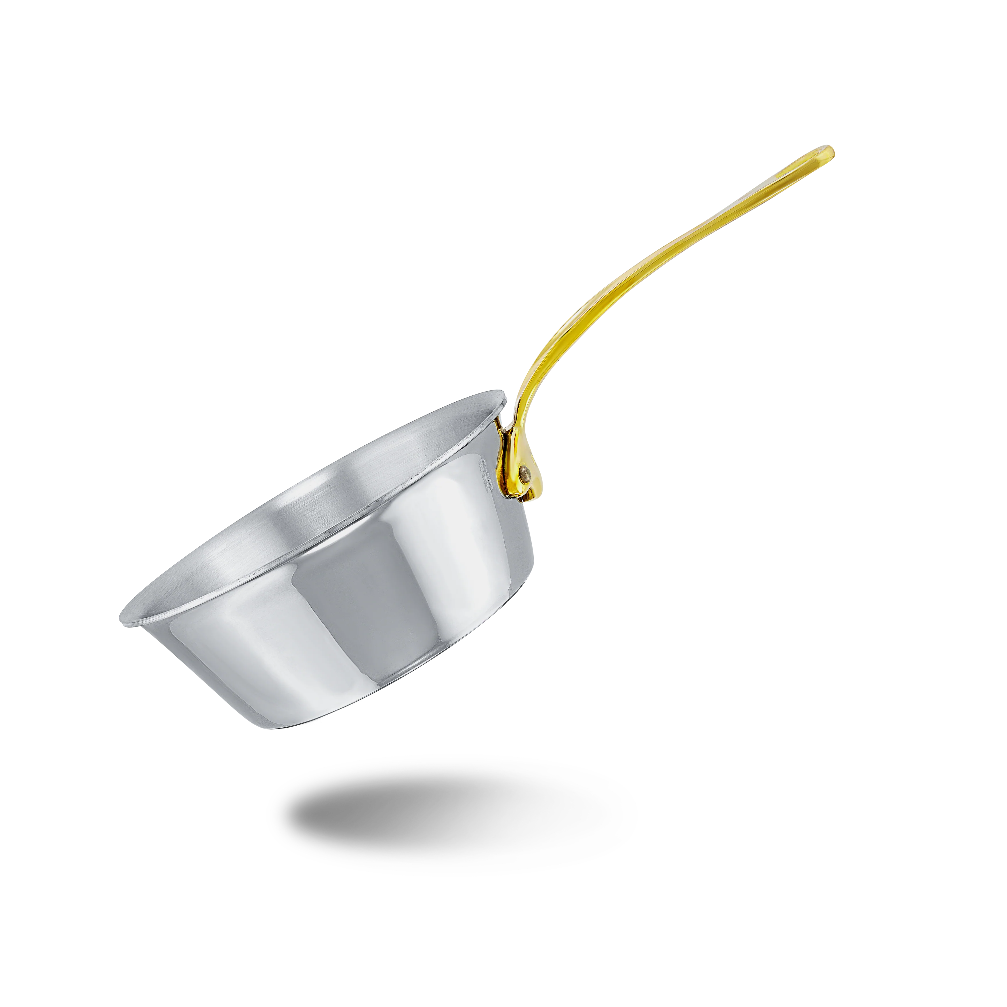 Mauviel M'COOK B 5-Ply Splayed Saute Pan With Brass Handle - Image 3