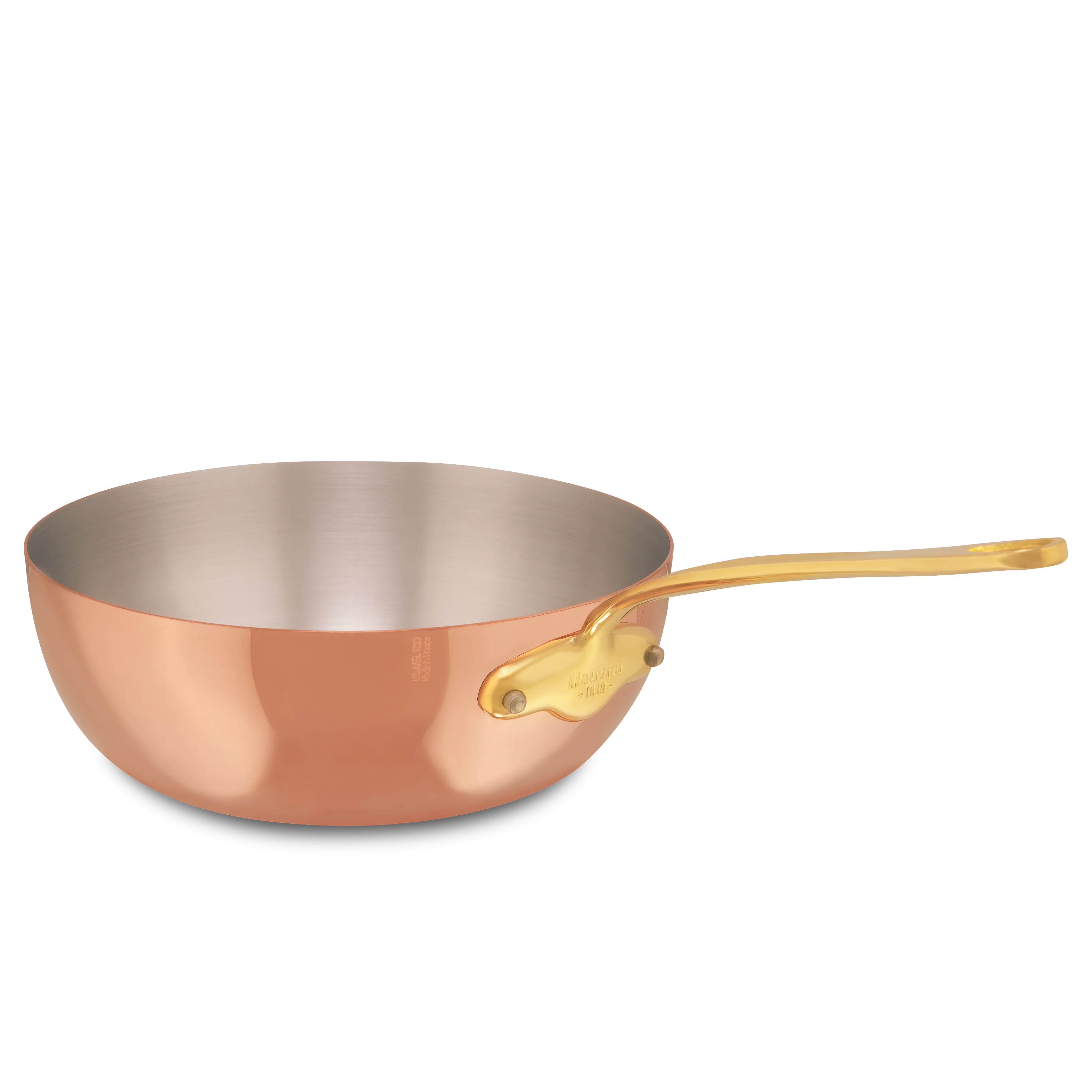Mauviel M'Heritage M'150 B Copper Chef Pan With Lid and Brass Handle - Image 5