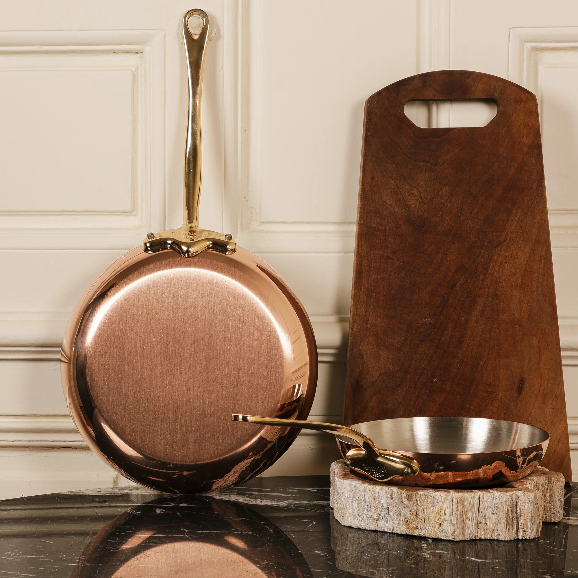 Mauviel M'Heritage M'150 B 10-Piece Copper Cookware Set With Brass Handles - Image 4