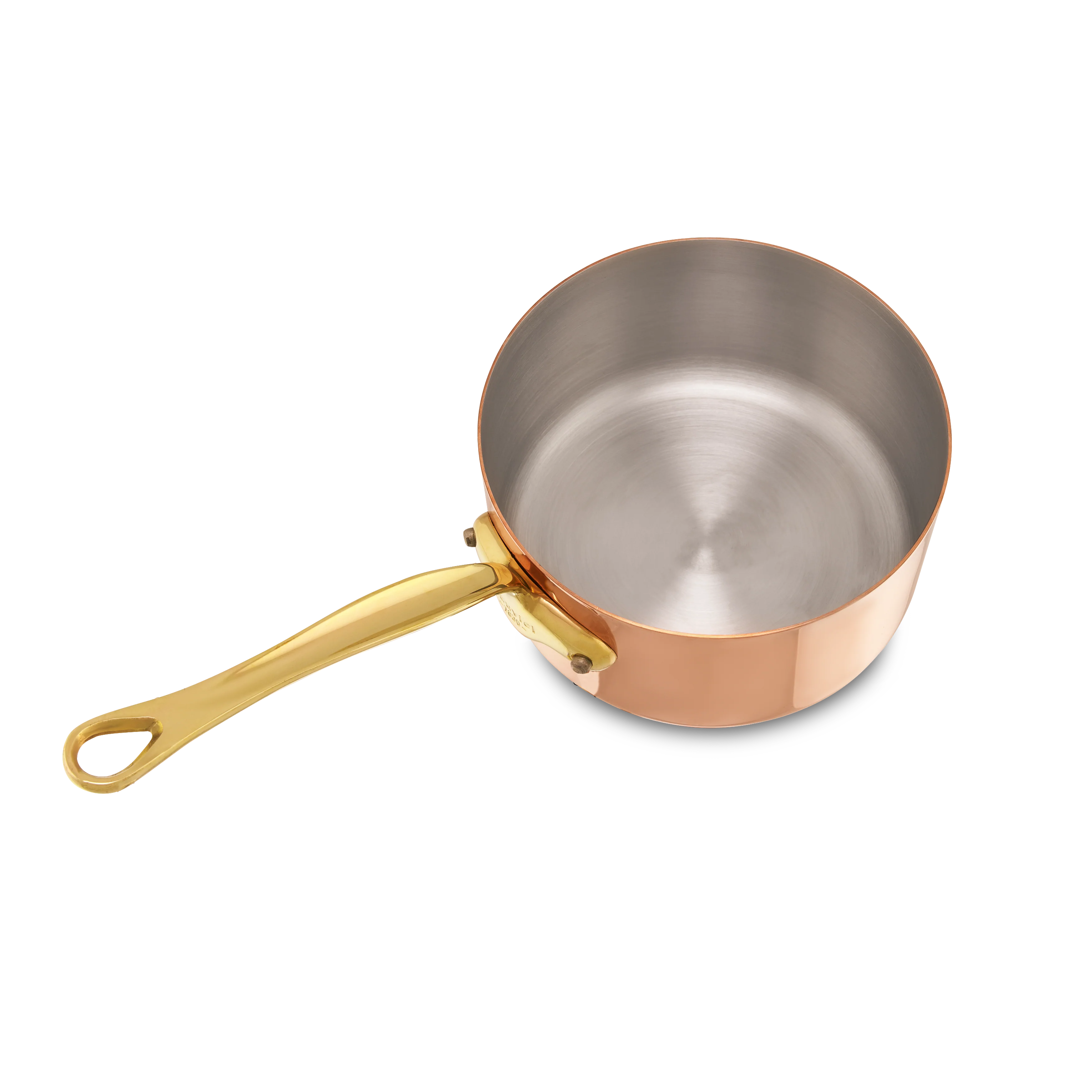 Mauviel M'Heritage M'150 B Copper Sauce Pan With Lid, Brass Handle - Image 3