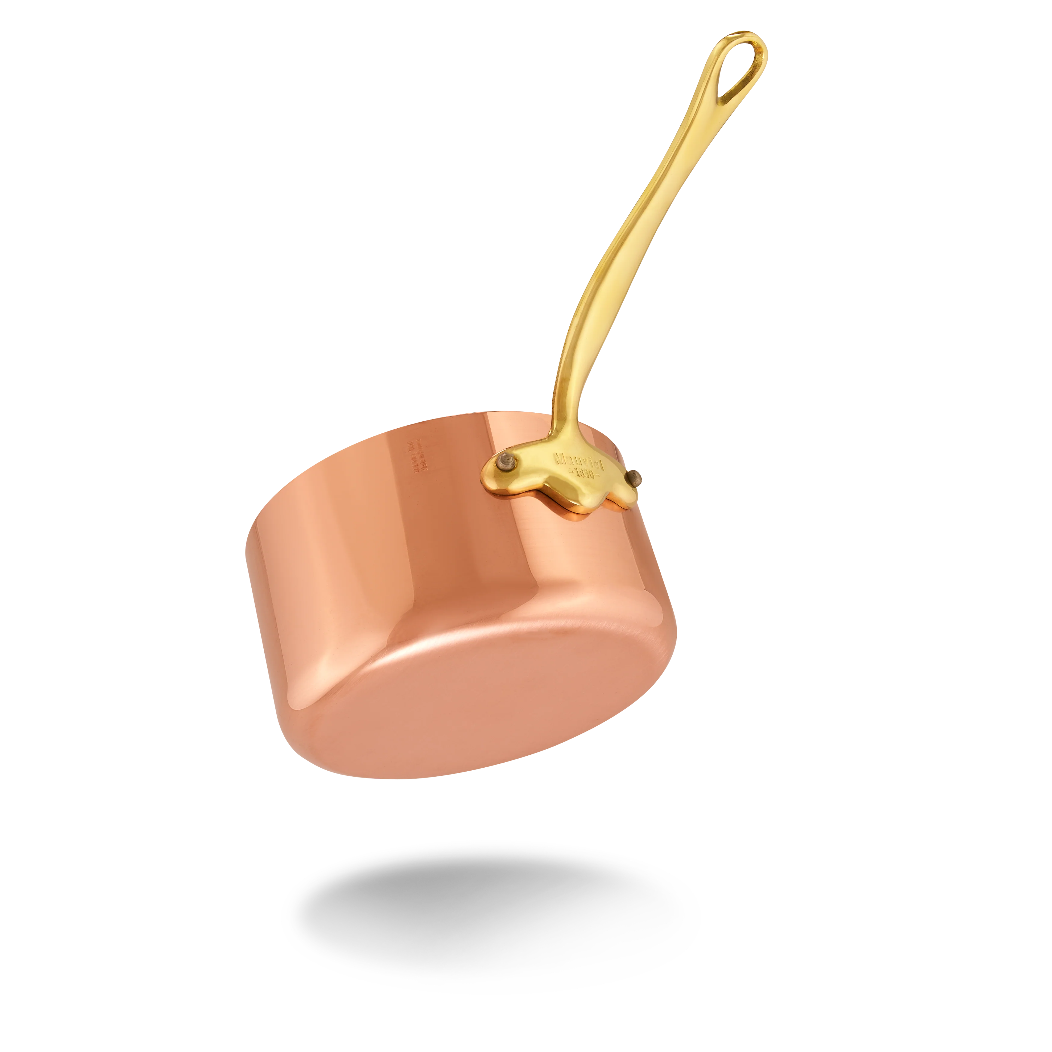 Mauviel M'Heritage M'150 B Copper Sauce Pan With Lid, Brass Handle - Image 4