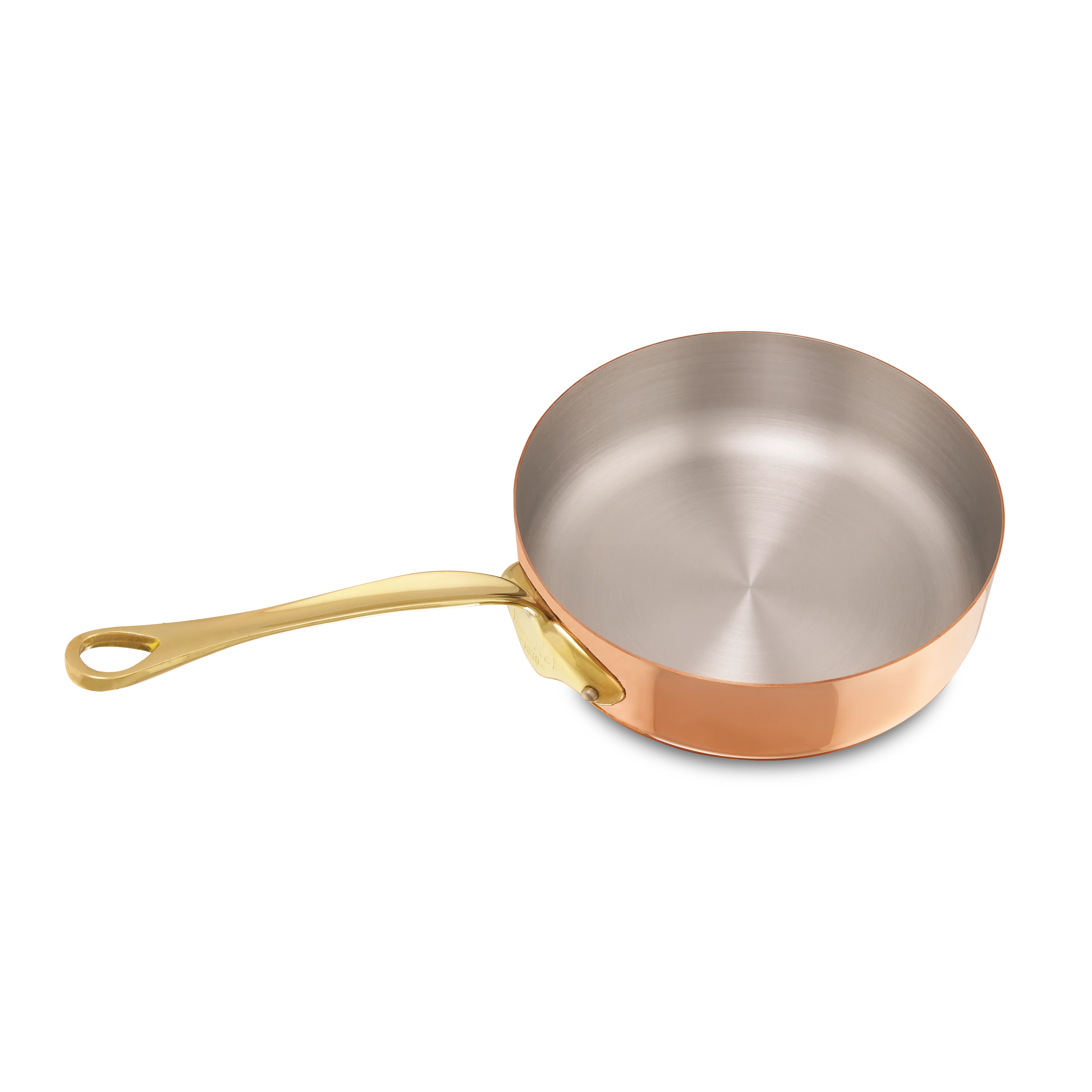 Mauviel M'Heritage M'150 B Copper Saute Pan With Lid, Brass Handle - Image 3