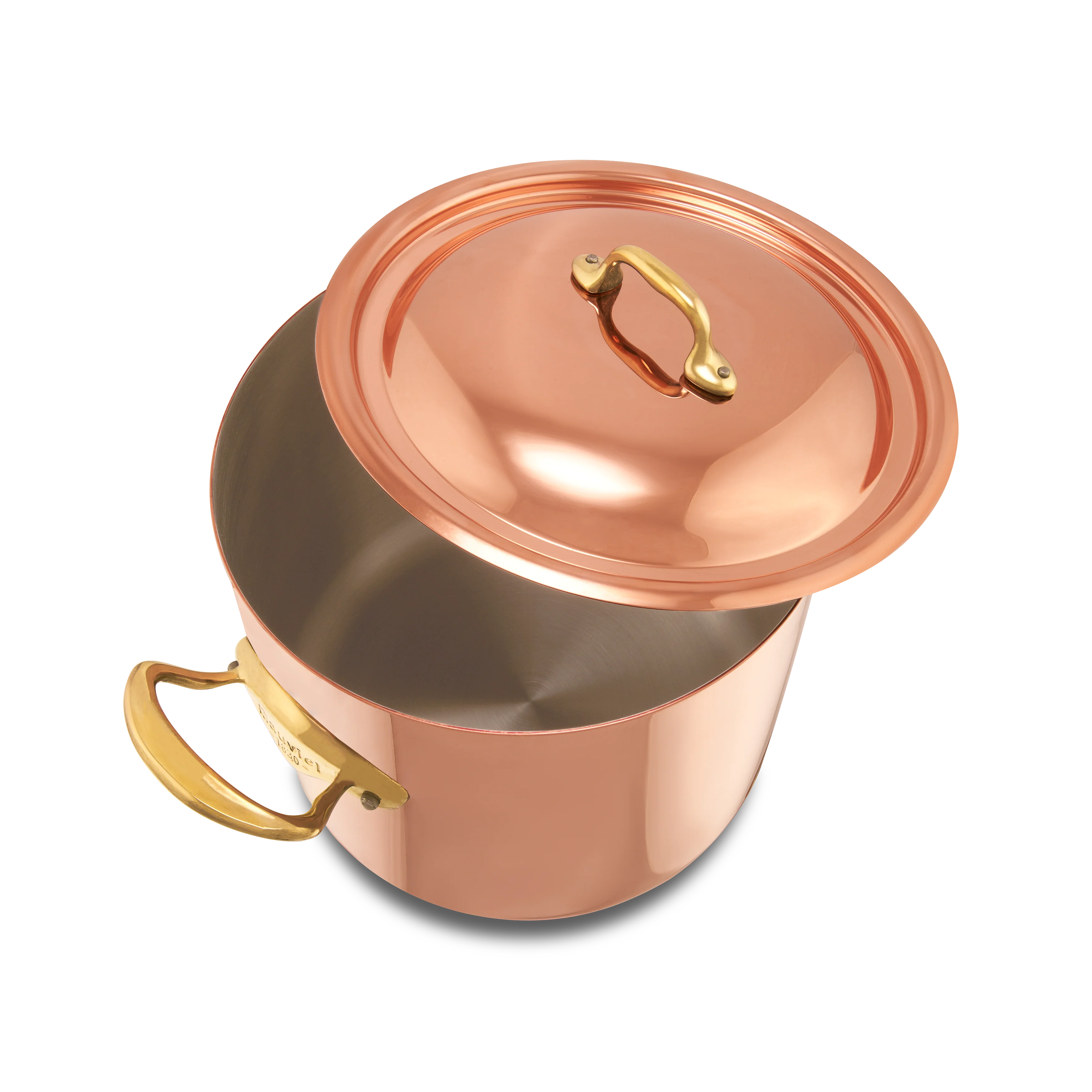 Mauviel M'Heritage M'150 B Copper Stockpot With Lid Brass Handles, 9.9-Qt - Image 3