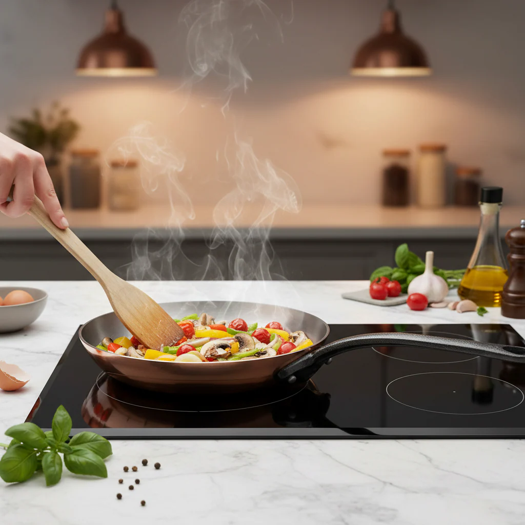 Mauviel M'Heritage M'150 CI Frying Pan With Cast Iron Handle, 7.9-In - Image 4