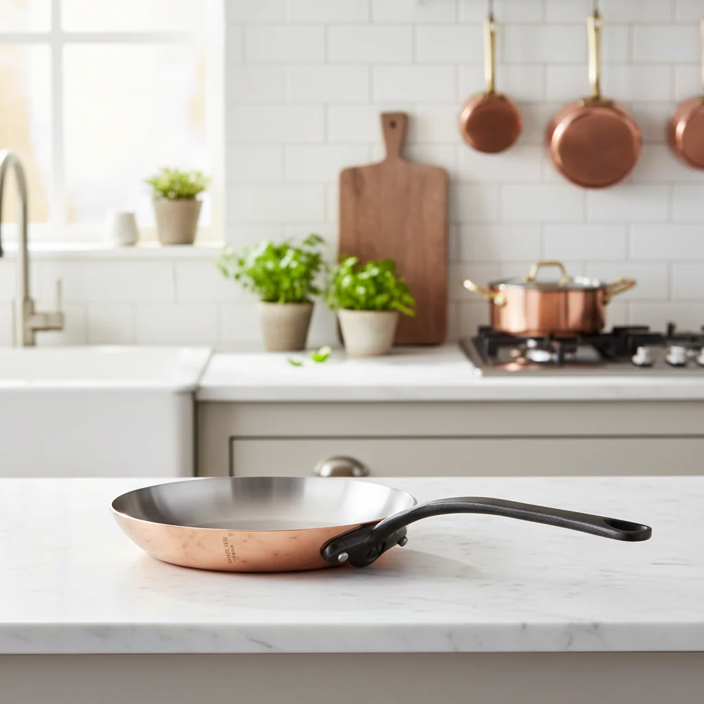 Mauviel M'Heritage M'150 CI Frying Pan With Cast Iron Handle, 7.9-In - Image 5