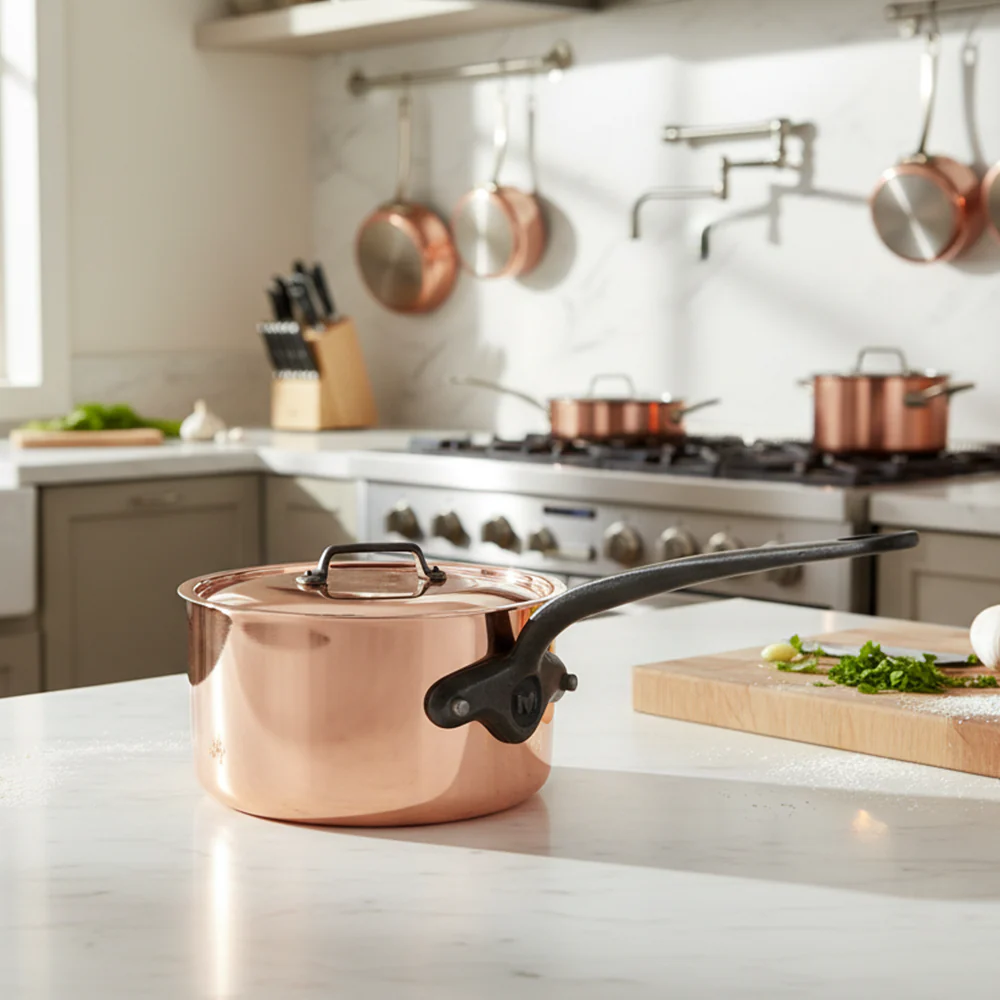 Mauviel M'Heritage M'150 CI Sauce Pan With Cast Iron Handle, 2.8-Qt - Image 2