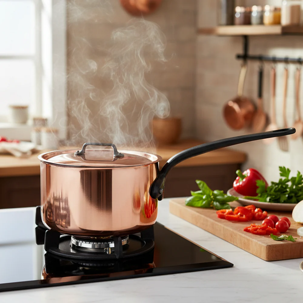 Mauviel M'Heritage M'150 CI Sauce Pan With Cast Iron Handle, 2.8-Qt - Image 3
