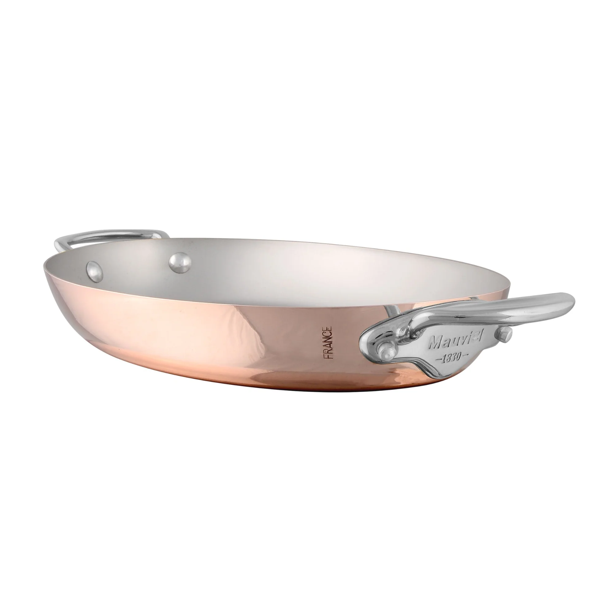 Mauviel M'Heritage M'150 S Copper Oval Pan With Cast Stainless Steel Handles