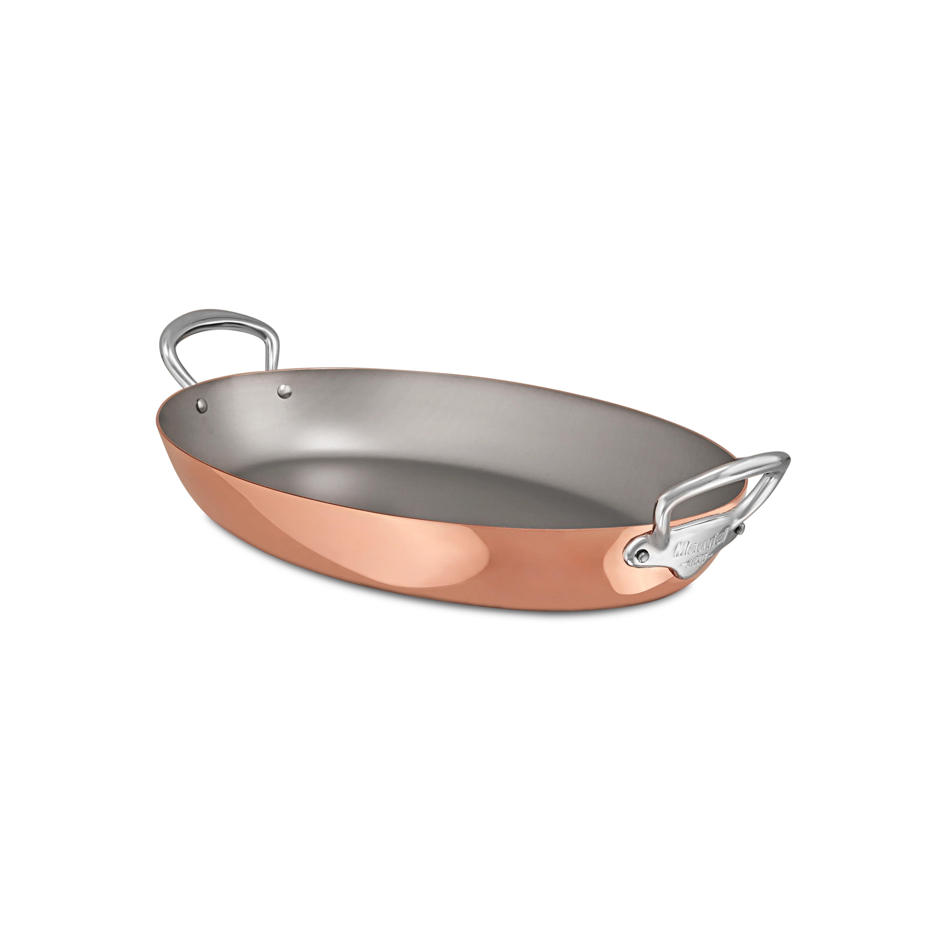 Mauviel M'Heritage M'150 S Copper Oval Pan With Cast Stainless Steel Handles - Image 2
