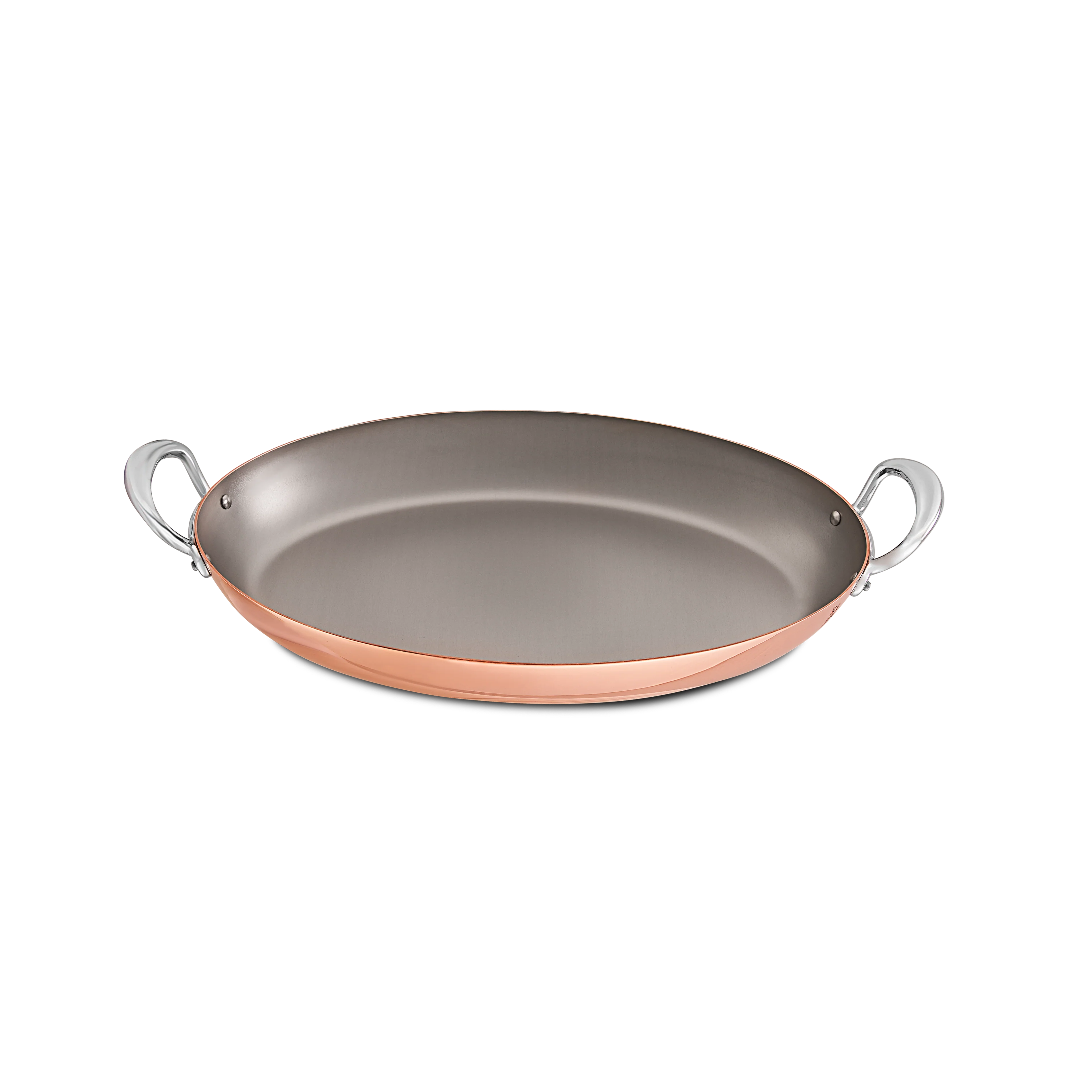 Mauviel M'Heritage M'150 S Copper Oval Pan With Cast Stainless Steel Handles - Image 3