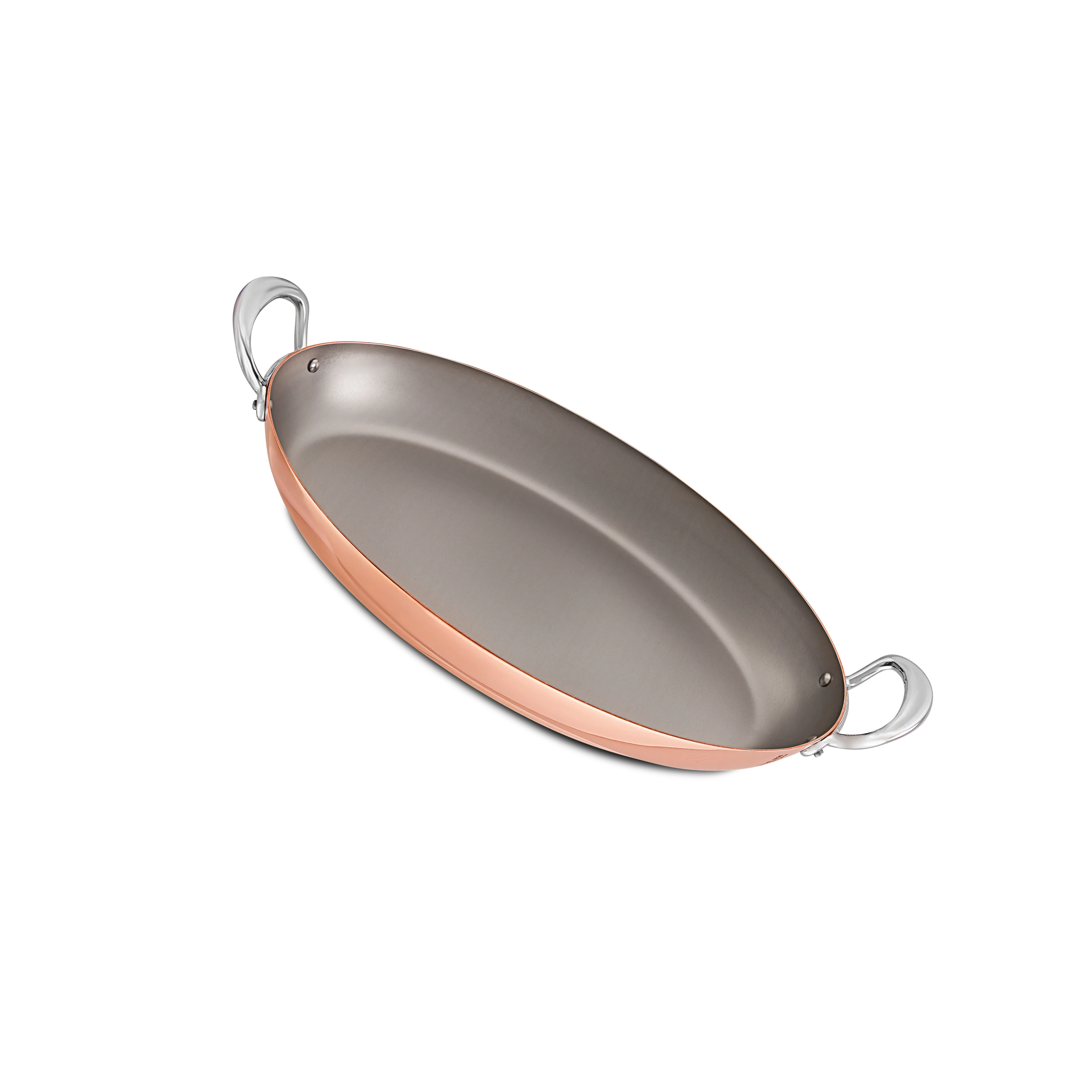 Mauviel M'Heritage M'150 S Copper Oval Pan With Cast Stainless Steel Handles - Image 4