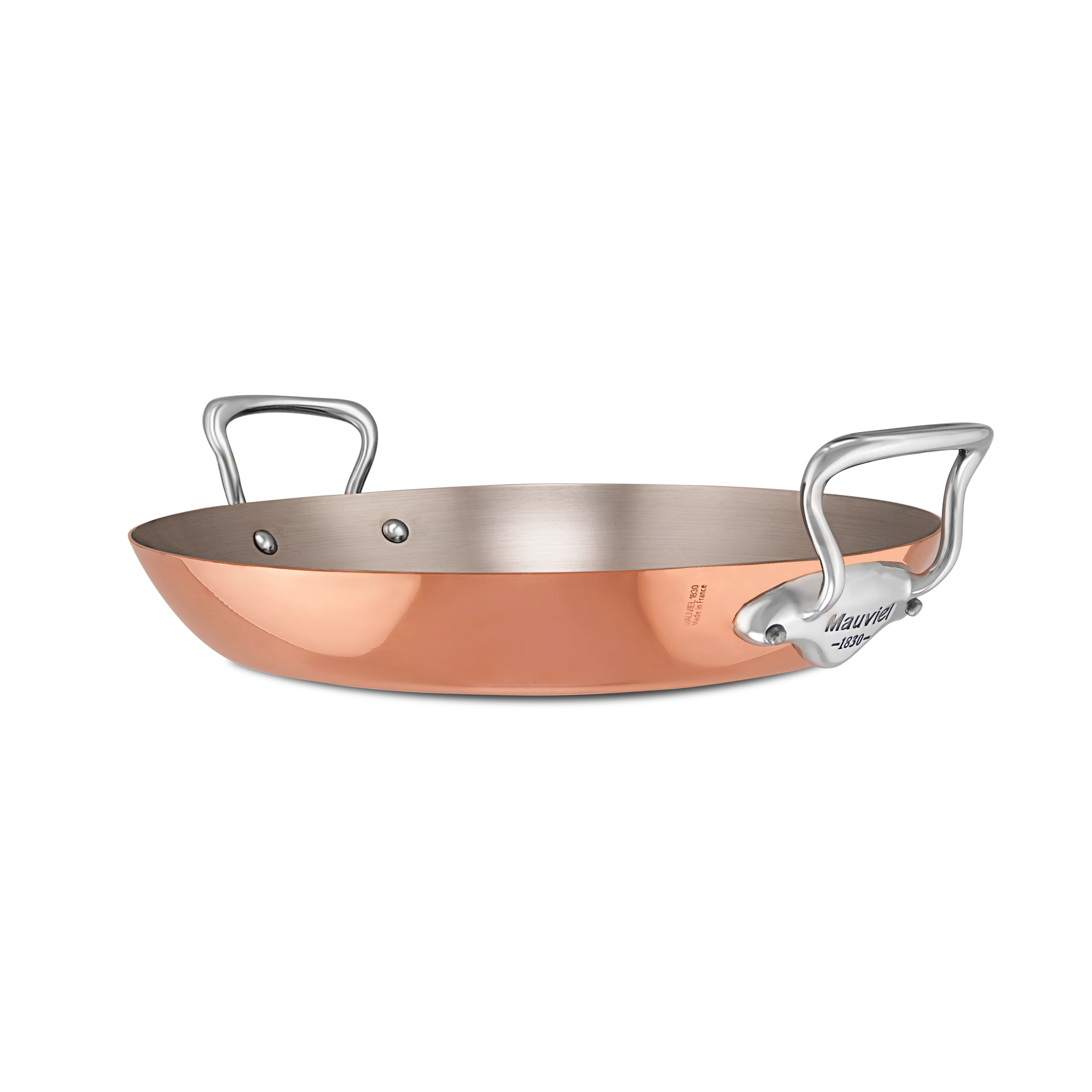 Mauviel M'Heritage M'150 S Copper Paella Pan With Cast Stainless Steel Handle, 13.8-In - Image 2