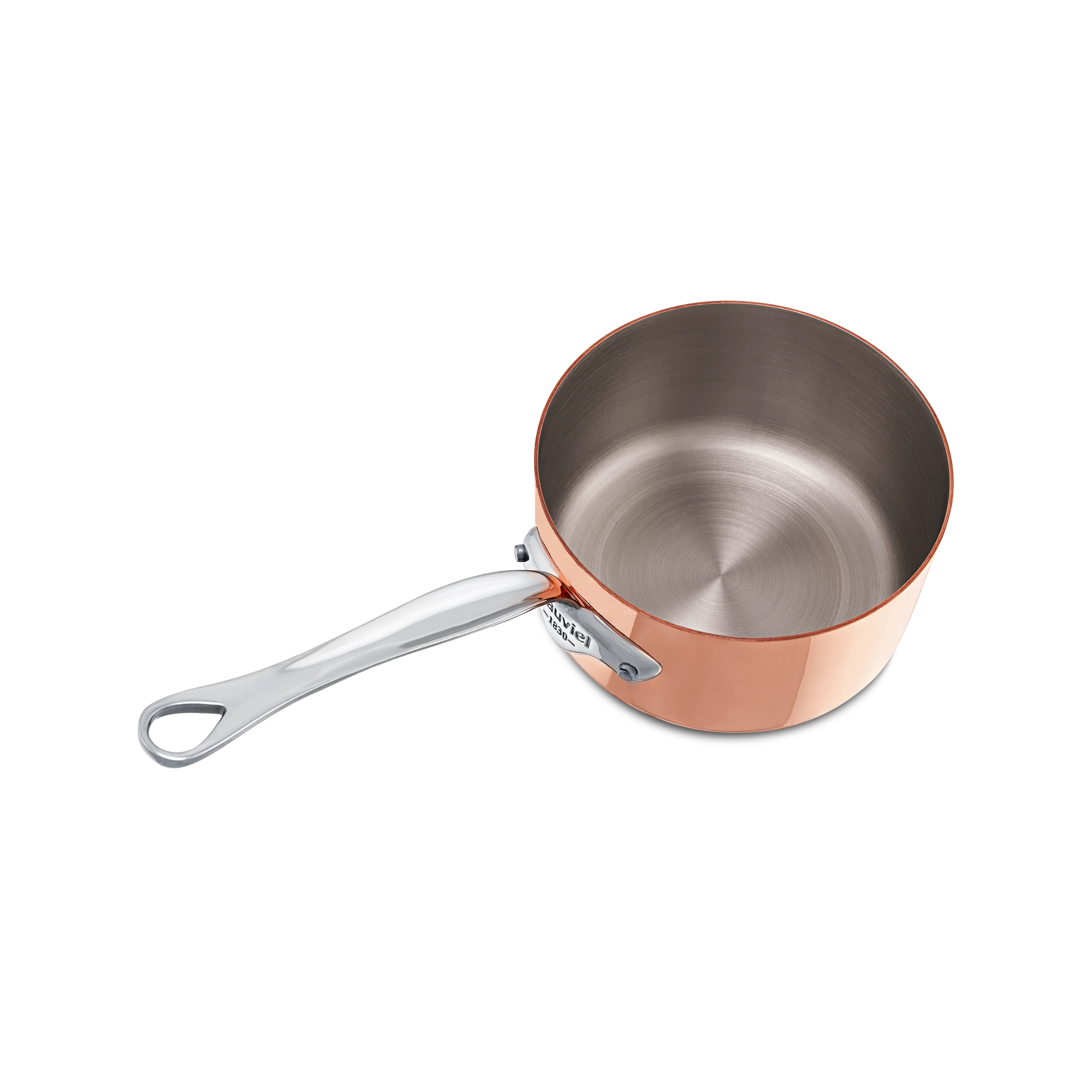 Mauviel M'Heritage M'150 S Copper Sauce Pan With Curved Lid And Cast Stainless Steel - Image 4