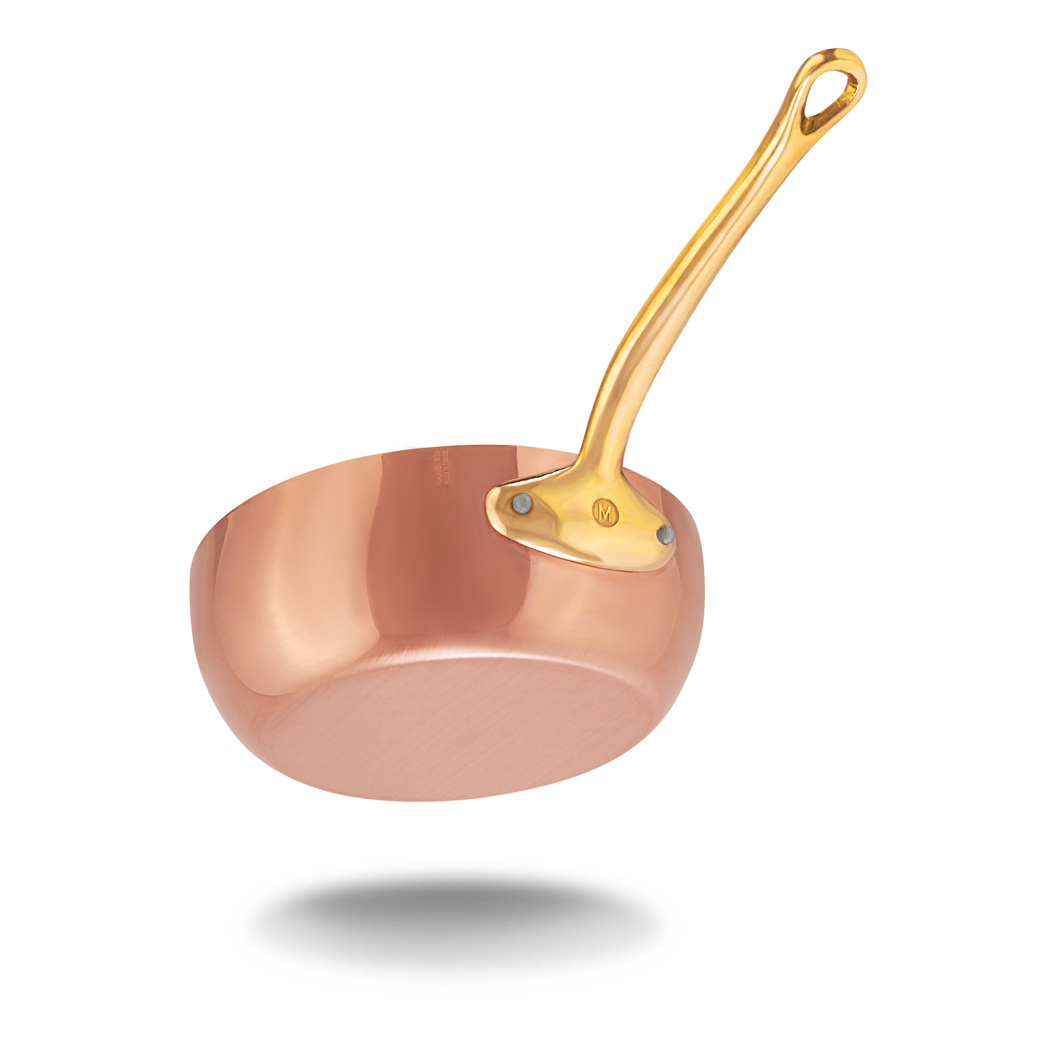 Mauviel M'Heritage M'200 B Copper Chef Pan With Lid, Brass Handle - Image 3