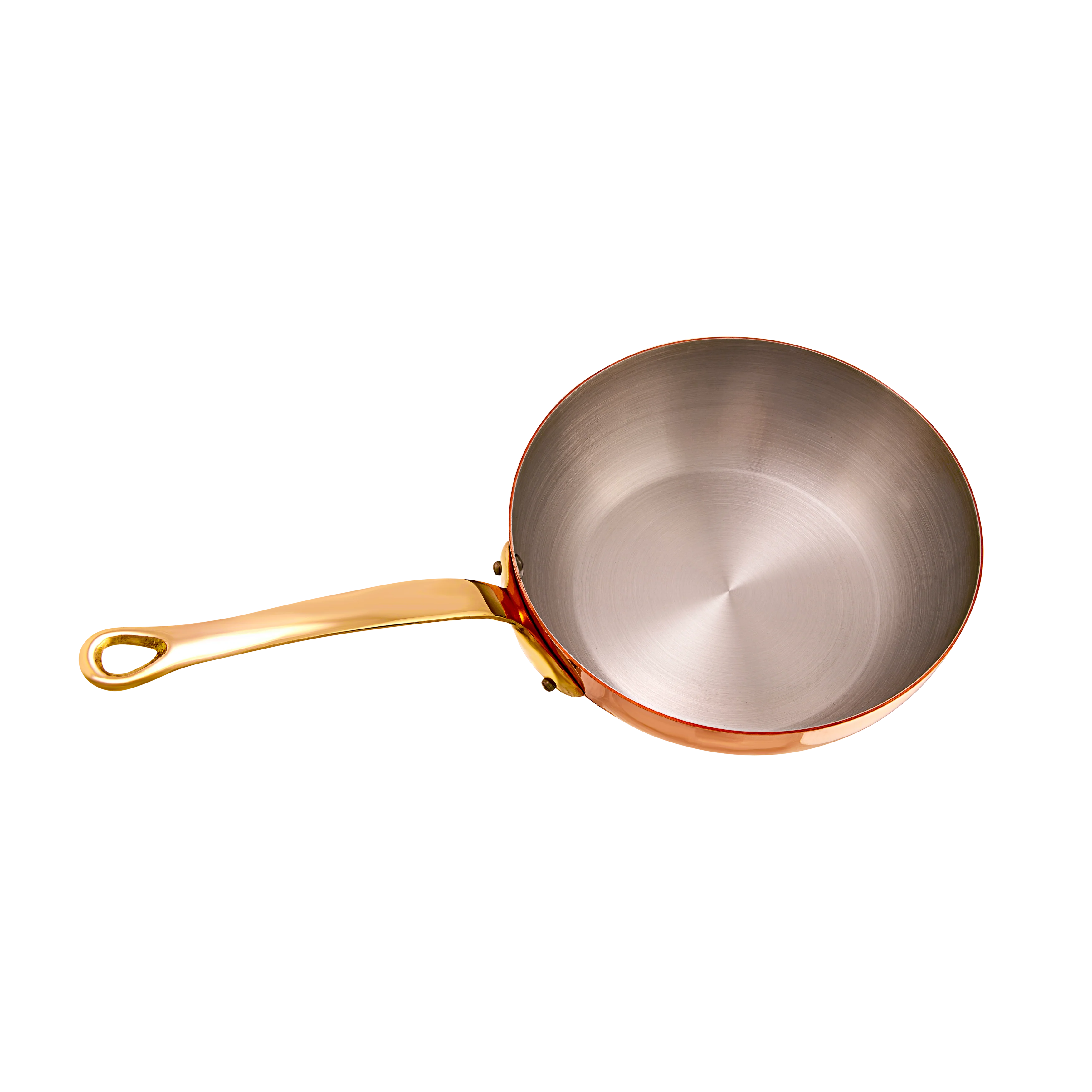 Mauviel M'Heritage M'200 B Copper Chef Pan With Lid, Brass Handle - Image 5